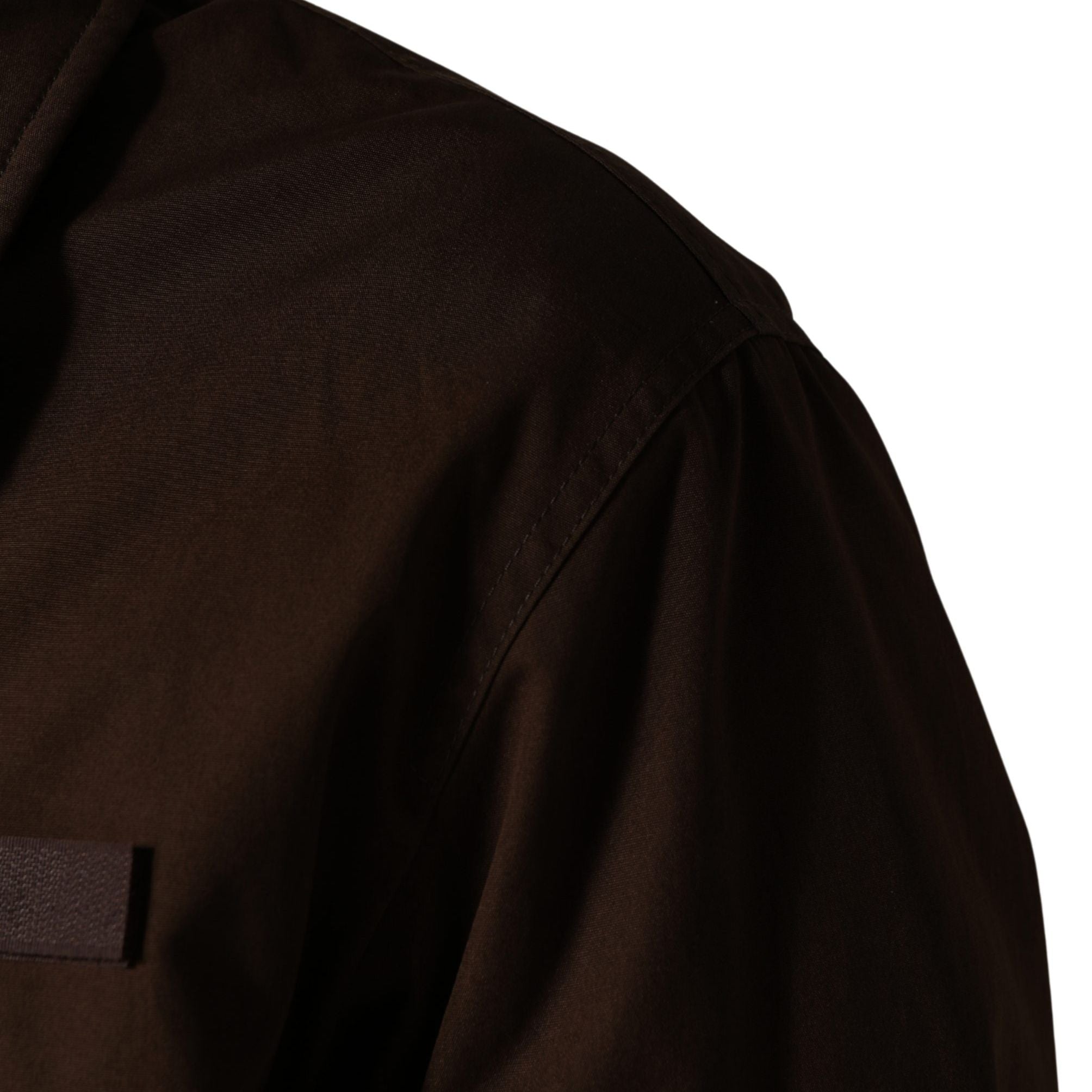 Dolce & Gabbana Brown Cotton Stretch Full Zip Bomber Jacket