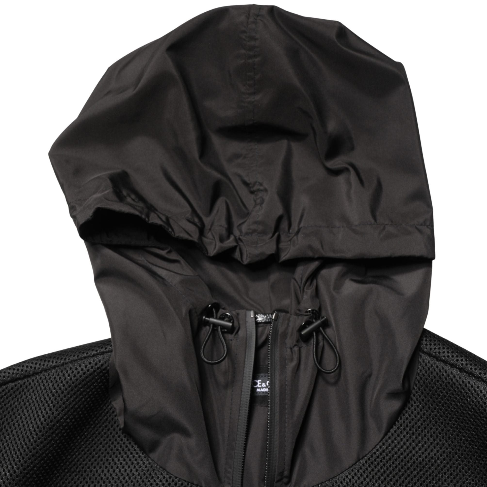 Dolce & Gabbana Men Black Hooded Full Zip Bomber Jacket