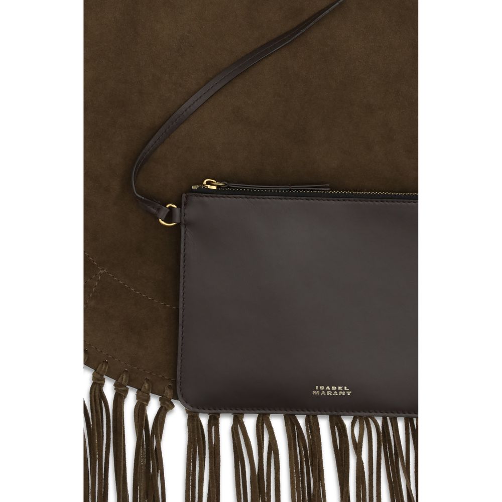 Isabel Marant Brown Calf Leather Bos Taurus Shoulder Bag