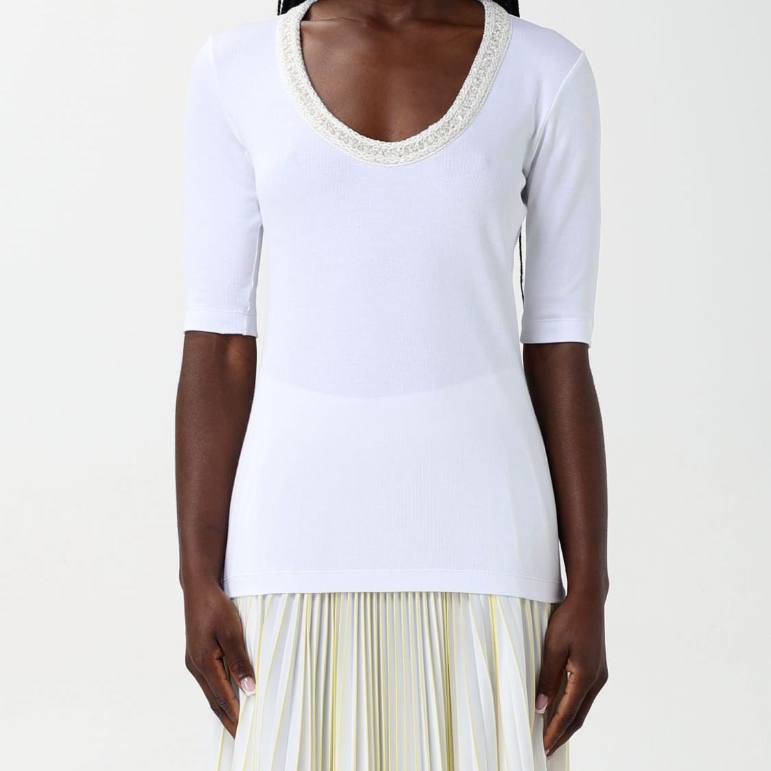 Fabiana Filippi White Cotton T-Shirt