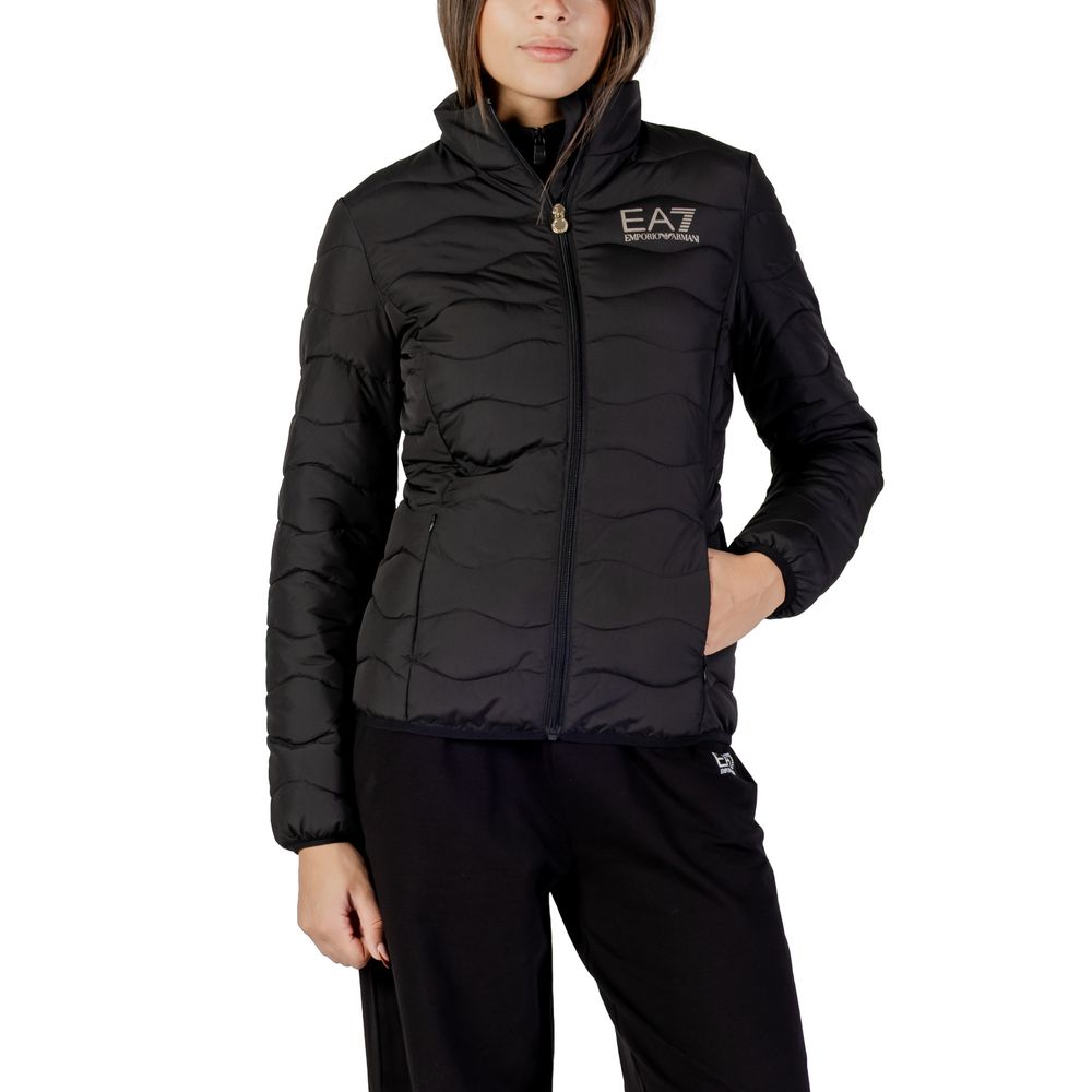 EA7 Emporio Armani Black Polyester Bomber