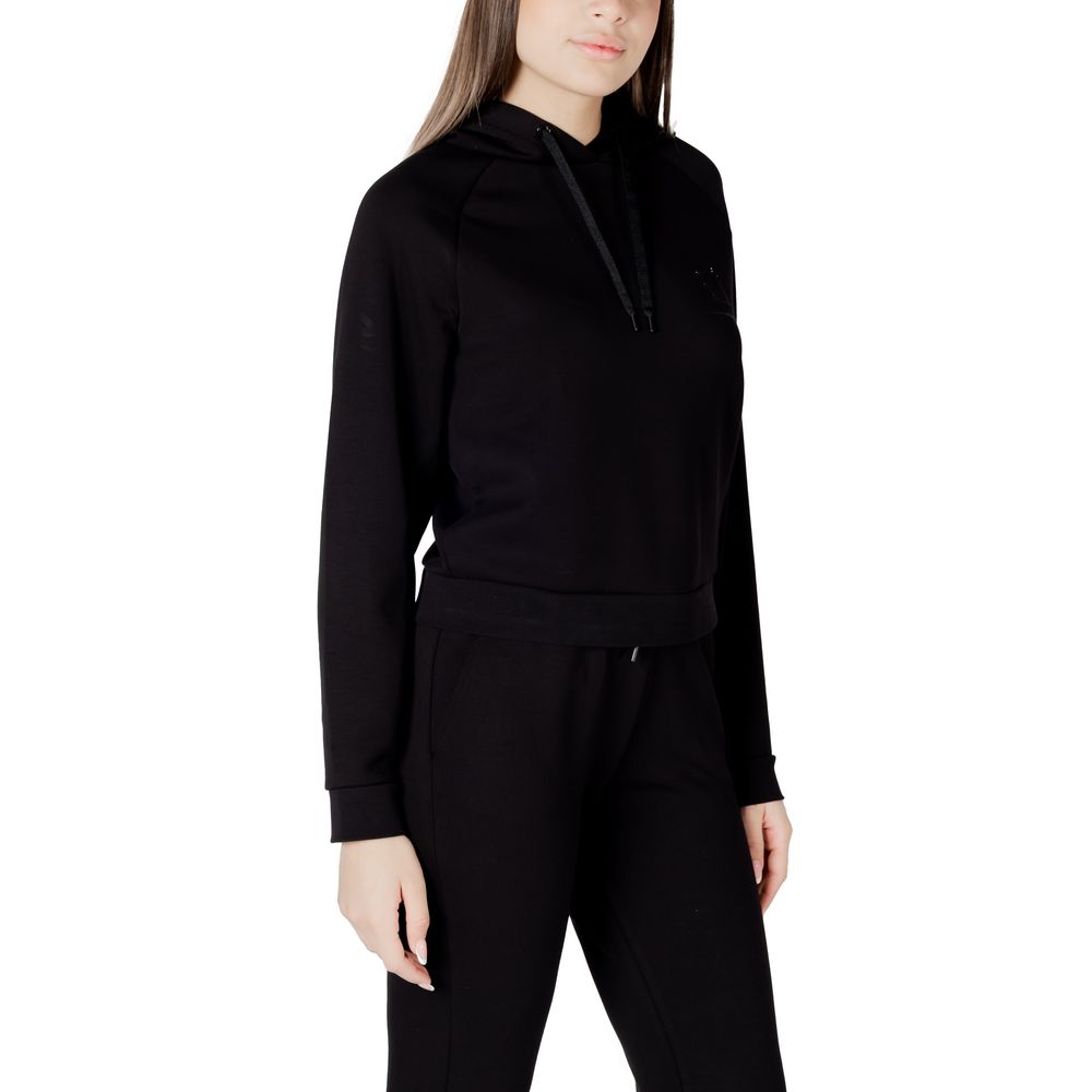 Armani Exchange Black Viscose Hoodie
