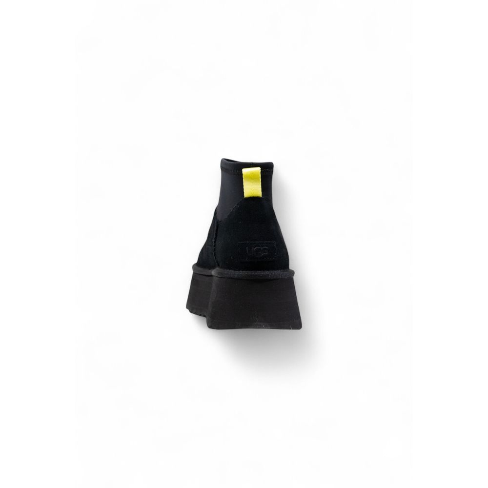 UGG Black Suede Leather Ankle Boots