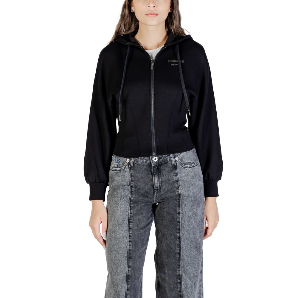 Armani Exchange Black Polyamide Hoodie