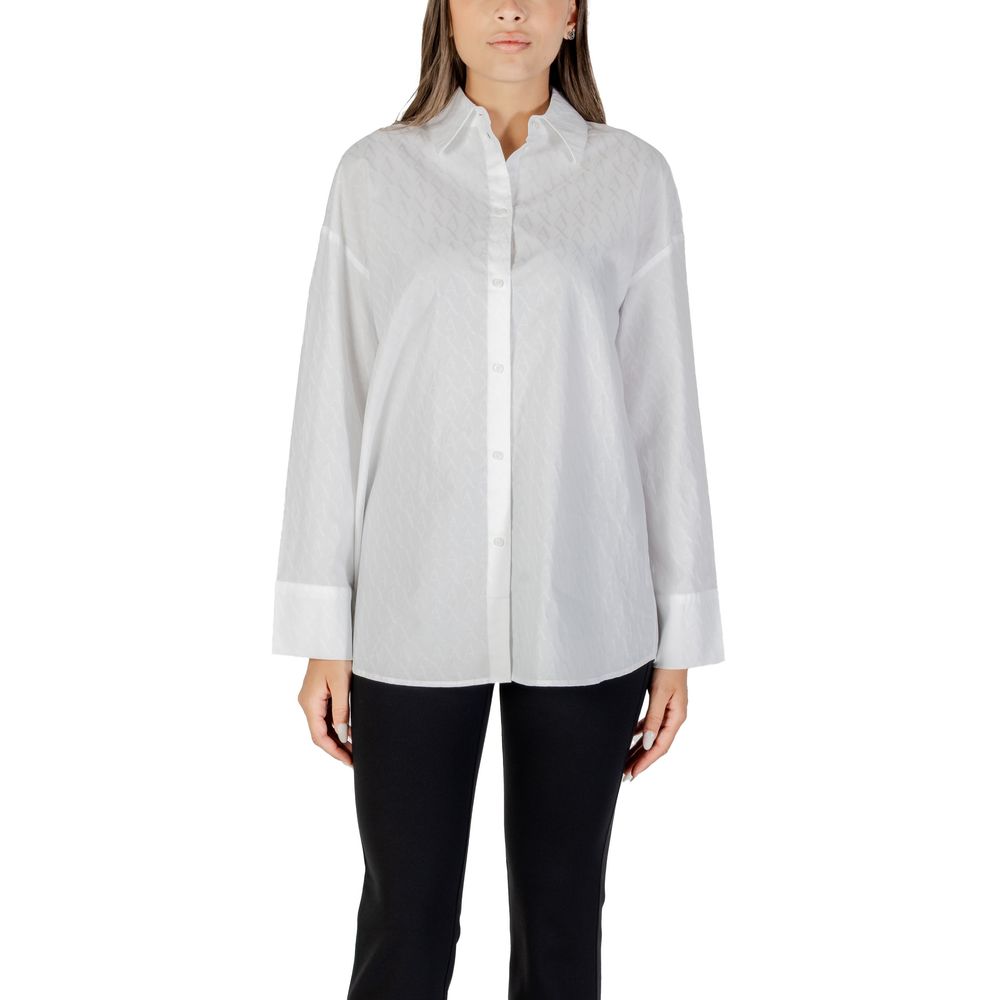 Armani Exchange White Cotton Blouse
