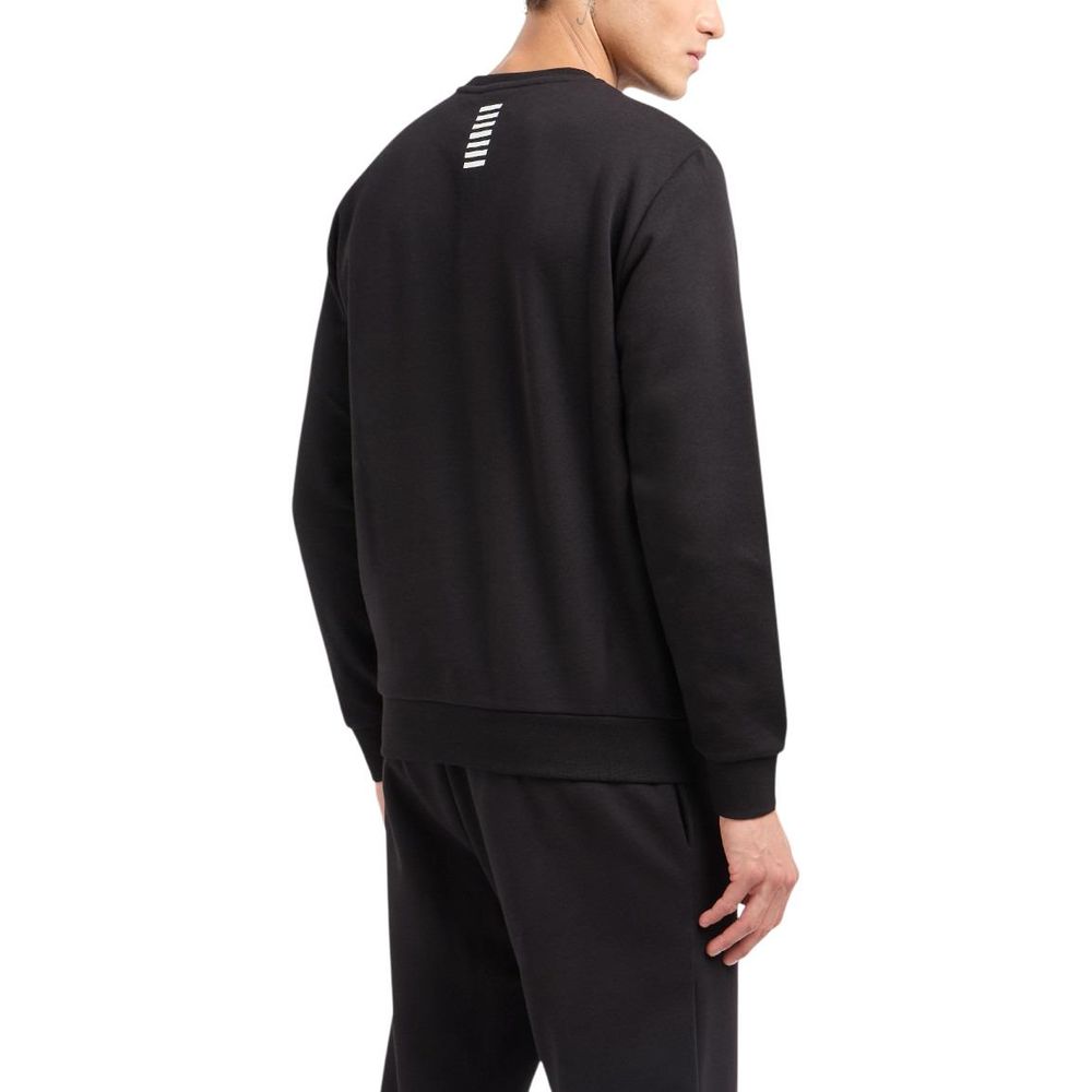 EA7 Emporio Armani Black Cotton Sweatshirt