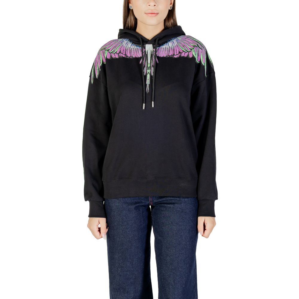 County of Milan Black Cotton Hoodie
