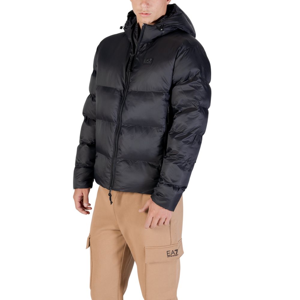 EA7 Emporio Armani Black Polyamide Bomber