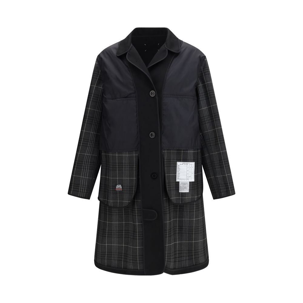 Maison Margiela Black Polyester Coat