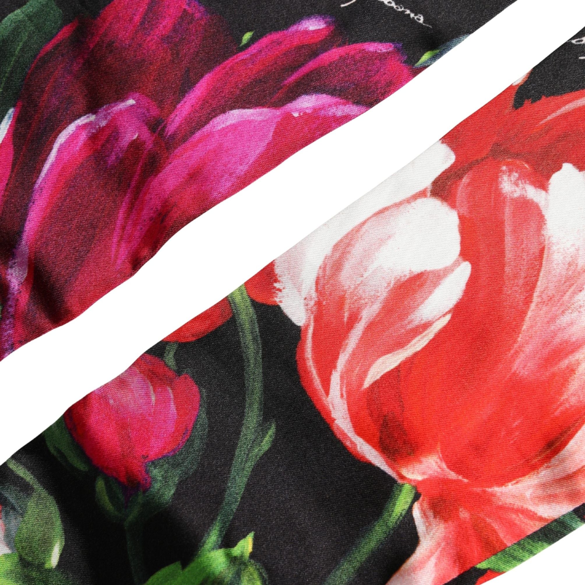 Dolce & Gabbana Multicolor Floral Print Elbow Length Women Gloves