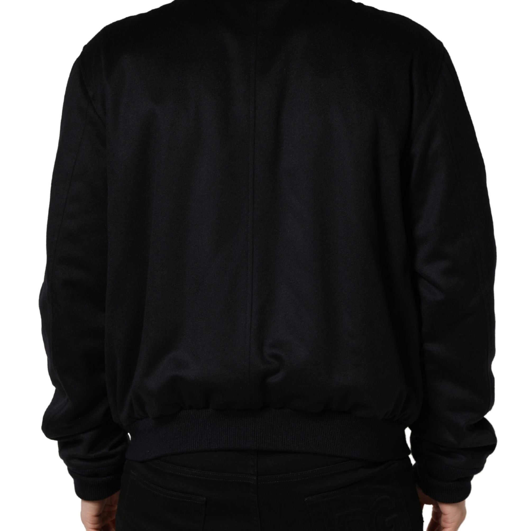 Dolce & Gabbana Black Cashmere Knitted Button Down Jacket