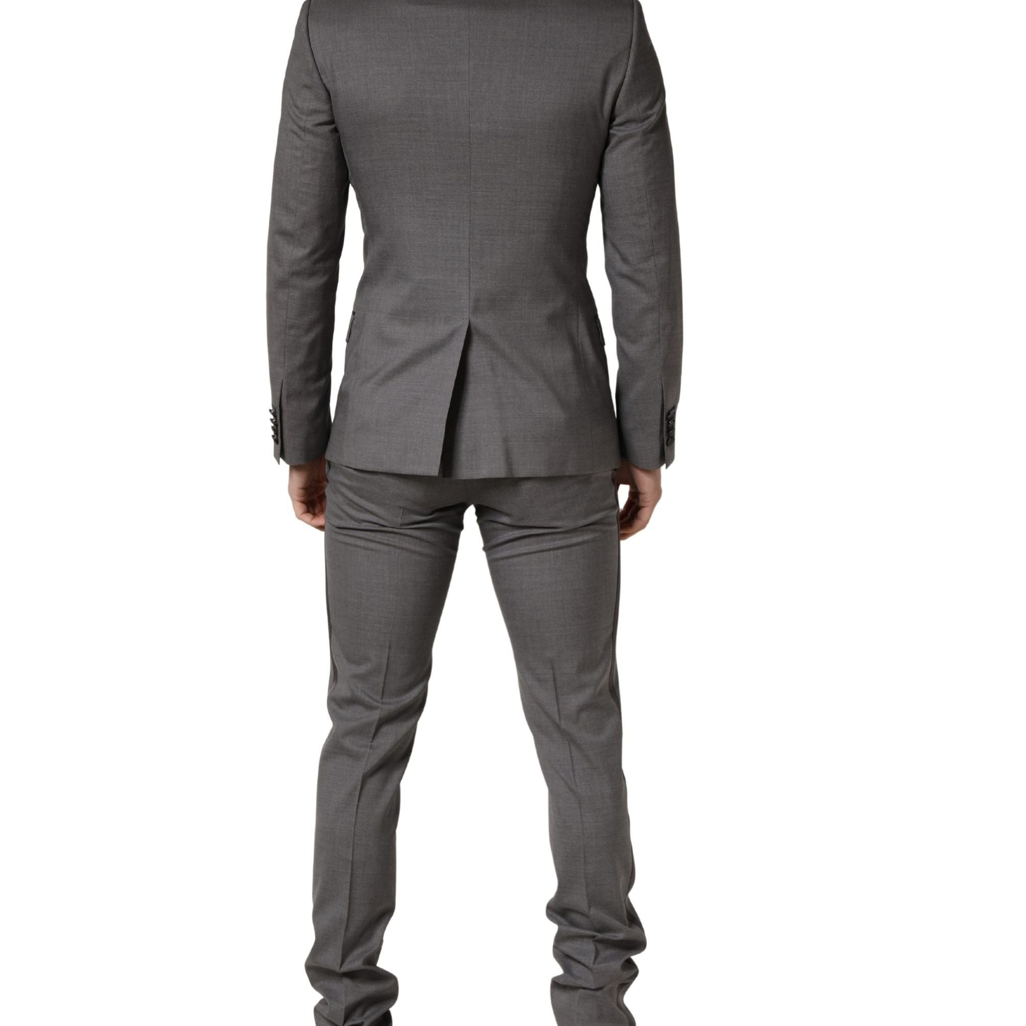 Dolce & Gabbana Gray Wool Single Breasted 1 Button 3PC Suit