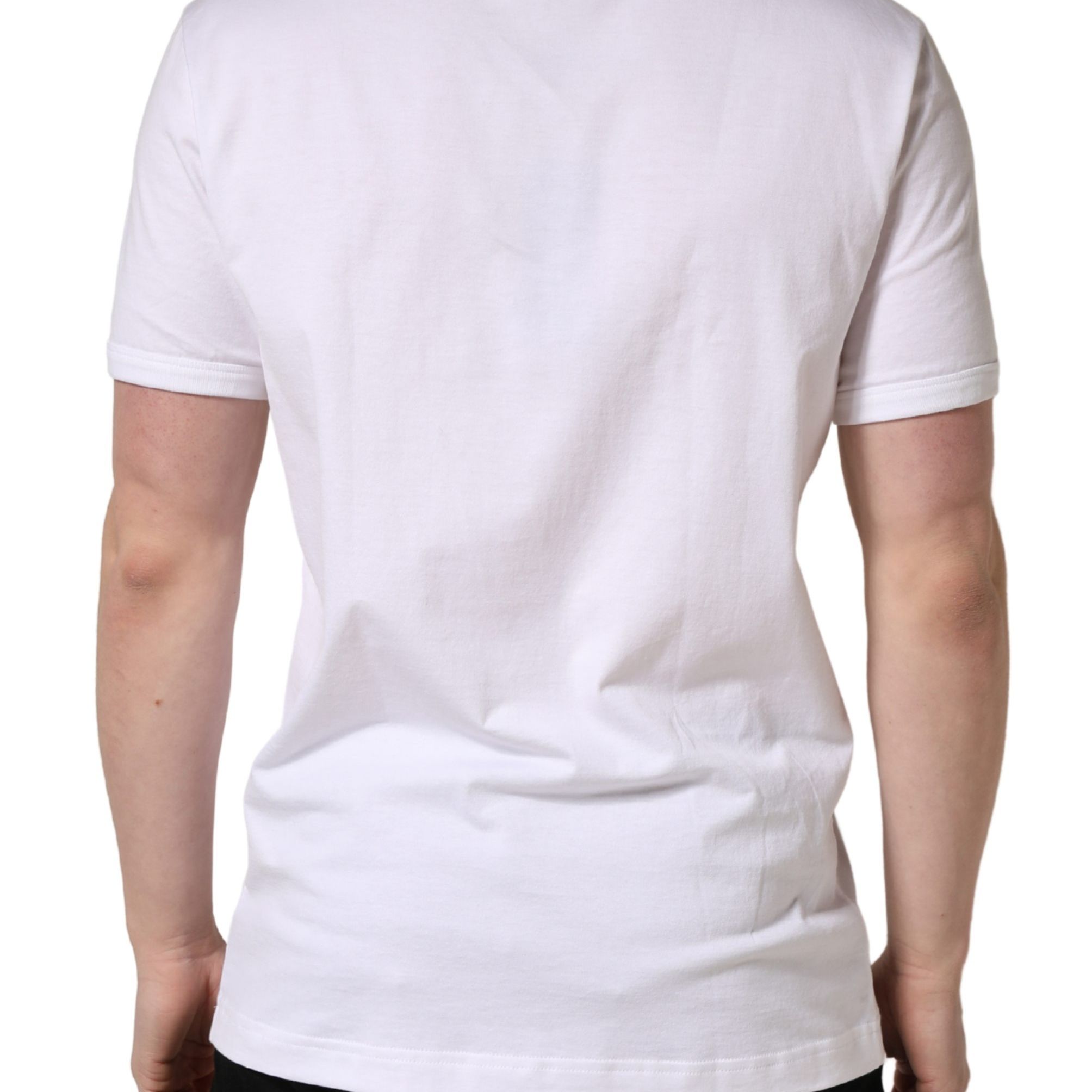 Dolce & Gabbana White DG Cherries Cotton Crew Neck  T-shirt