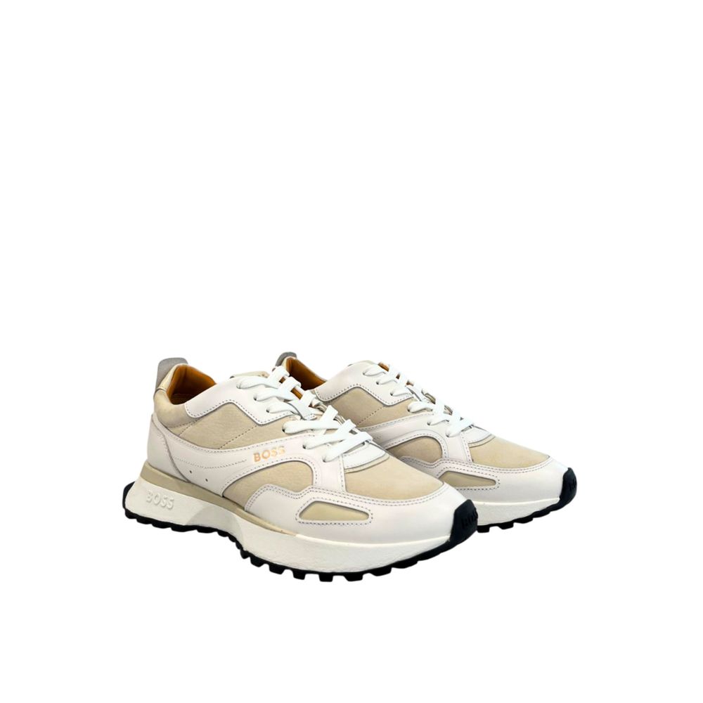 Hugo Boss White Leather Men Sneaker