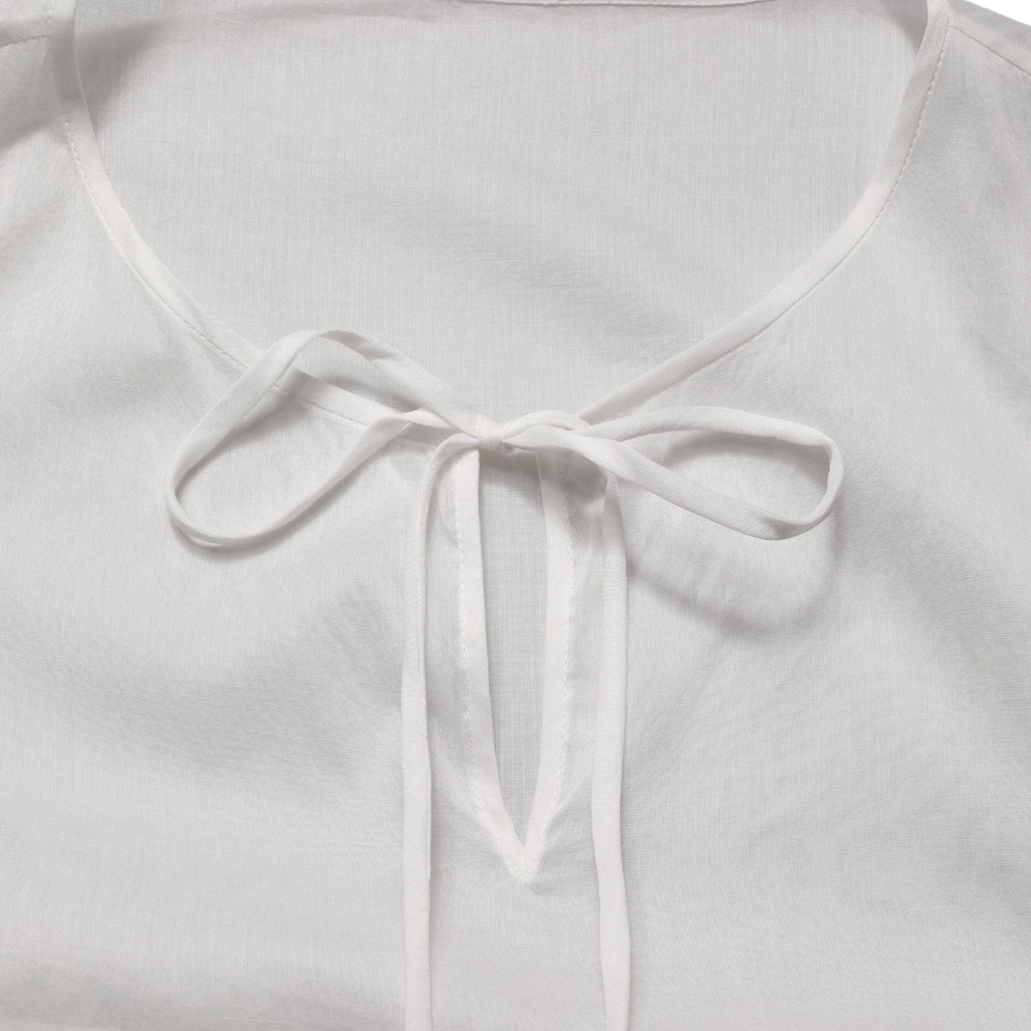Dolce & Gabbana White Tiered Cotton Poplin Sheer Mini Dress