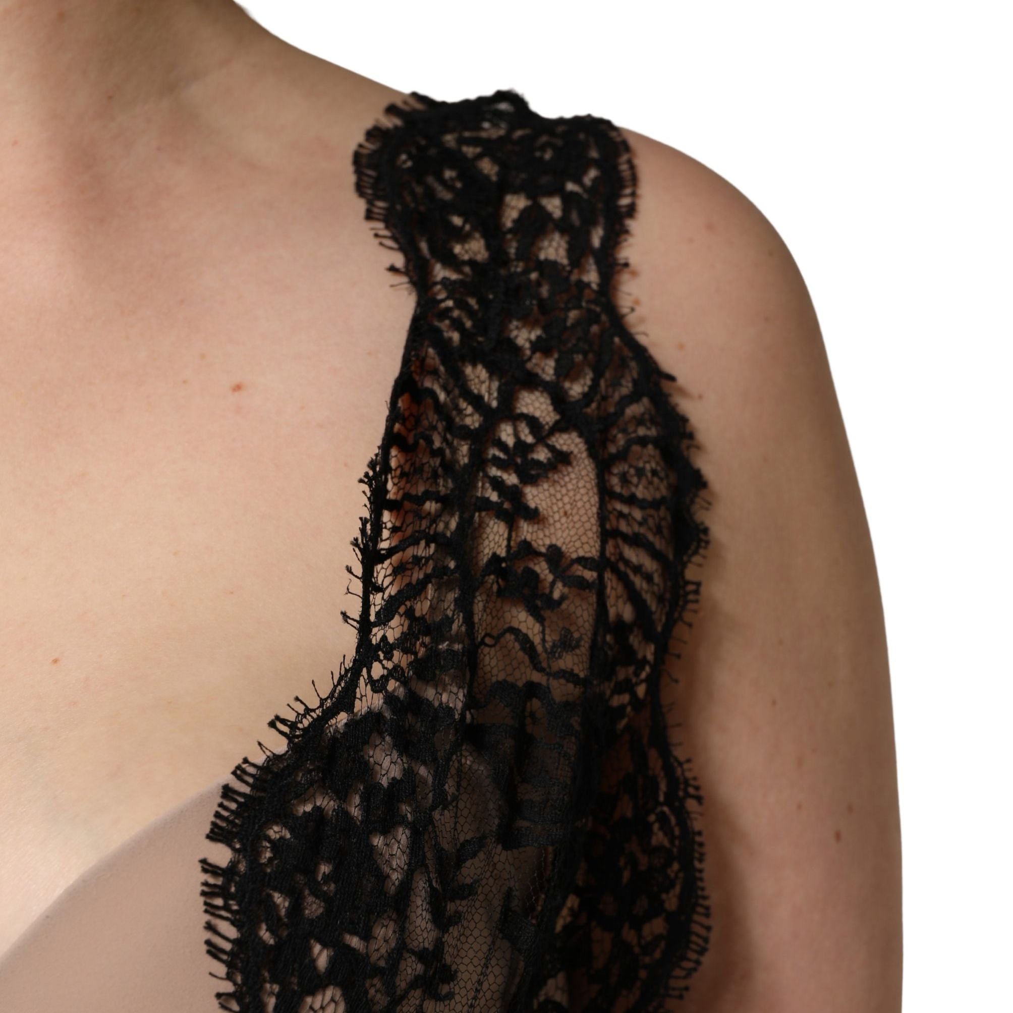 Dolce & Gabbana Multicolor Floral Lace Short Mini Sleeveless Dress