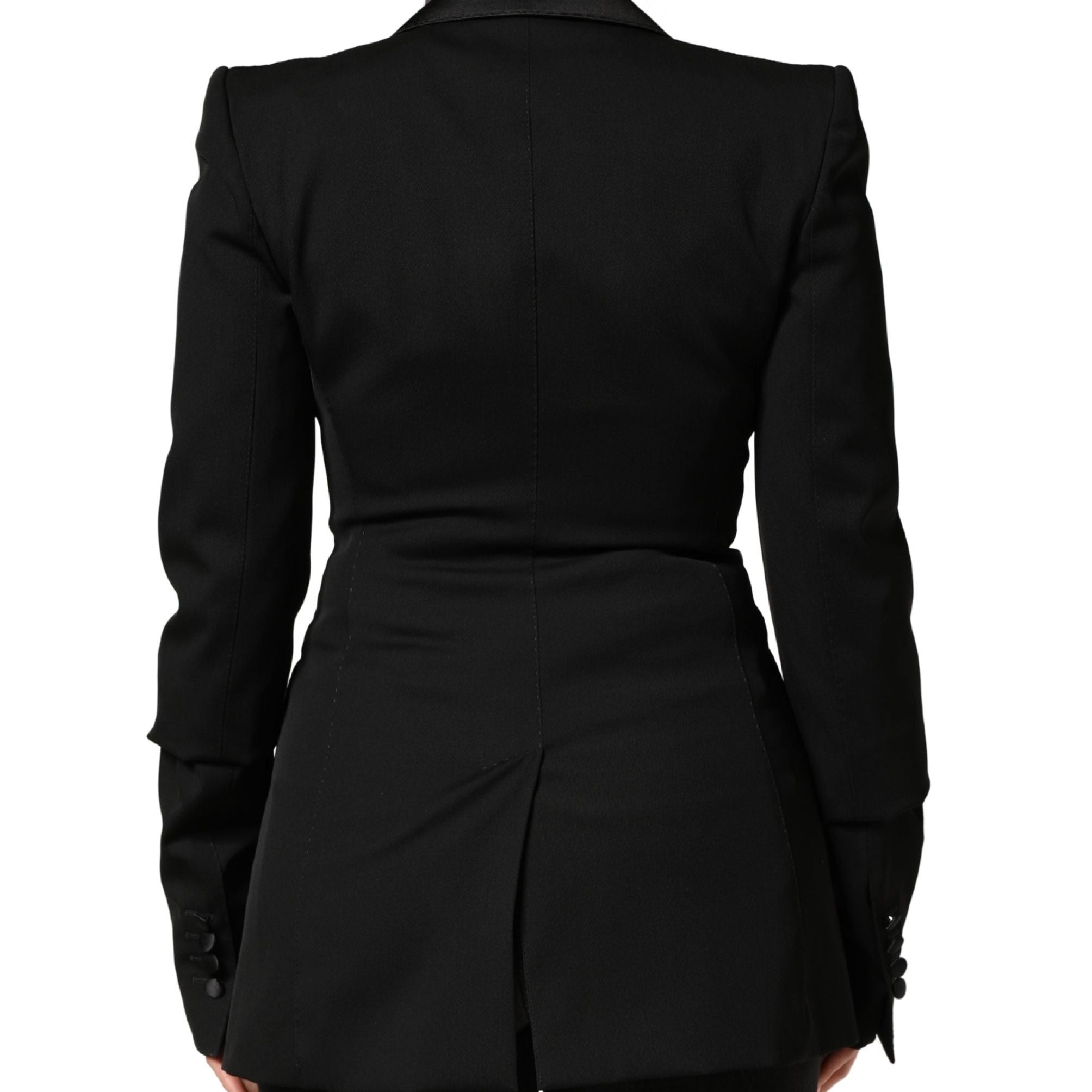 Dolce & Gabbana Black Wool Single Breasted Blazer Jacket