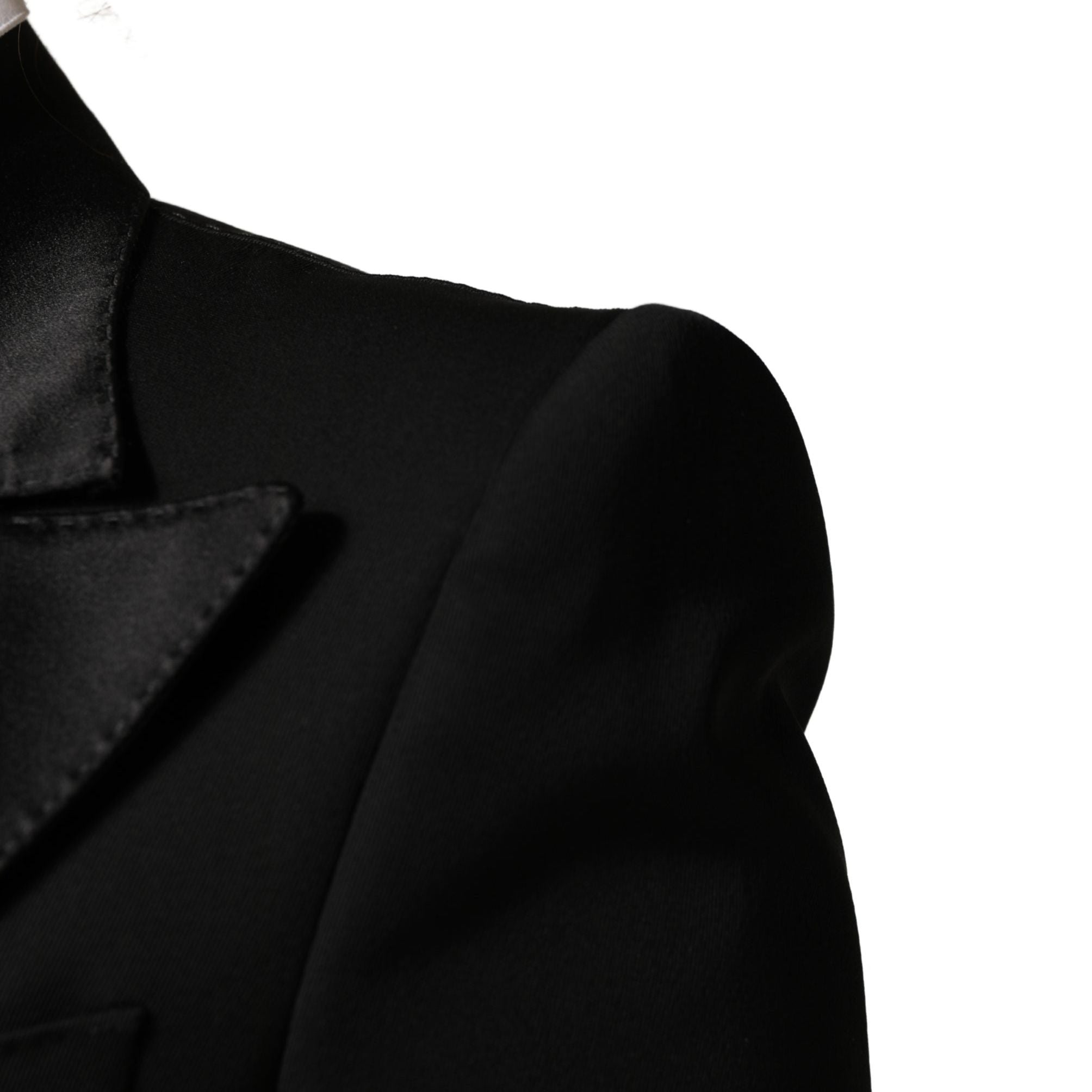 Dolce & Gabbana Black Wool Single Breasted Blazer Jacket