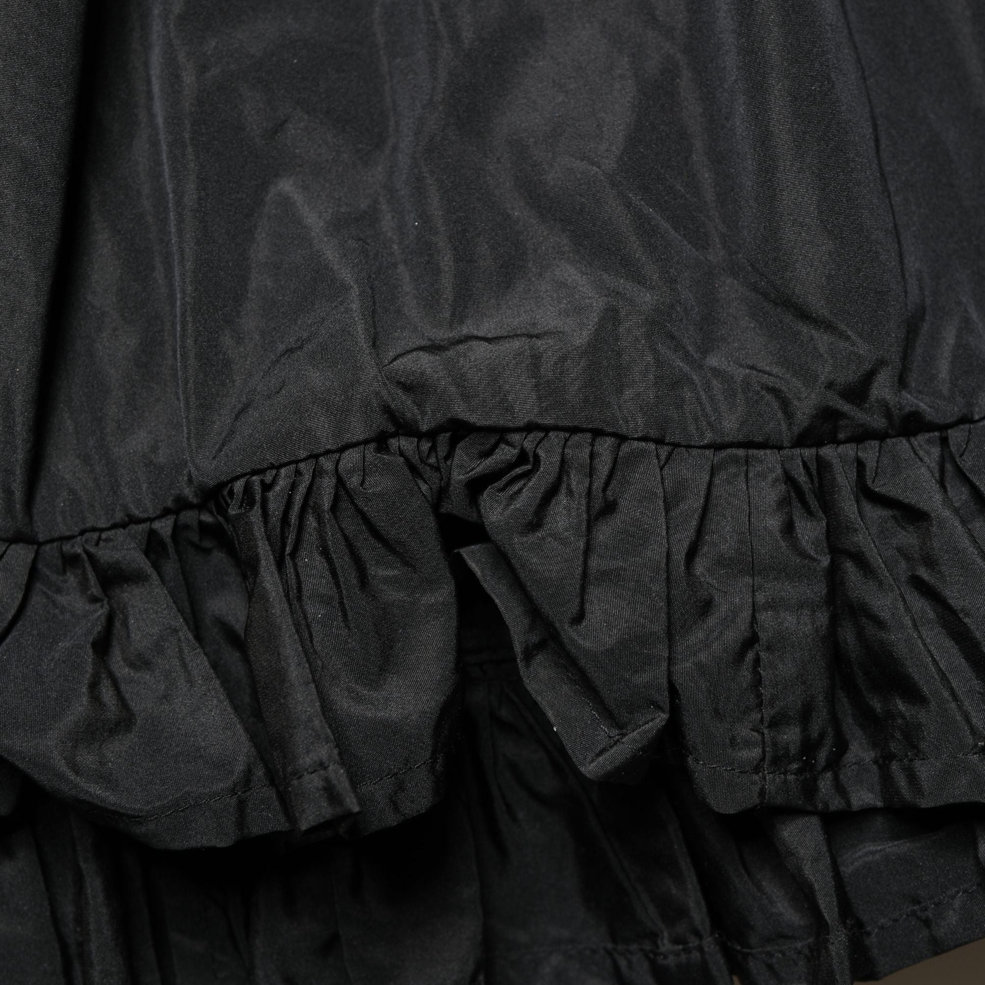 MSGM Black High Waist Pleated A-line Long Maxi Women Skirt