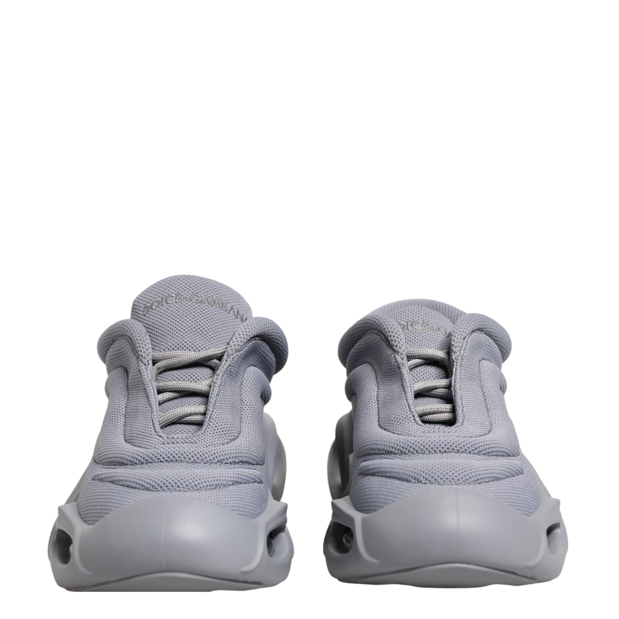 Dolce & Gabbana Gray Slip On Wave Low Top Sneakers
