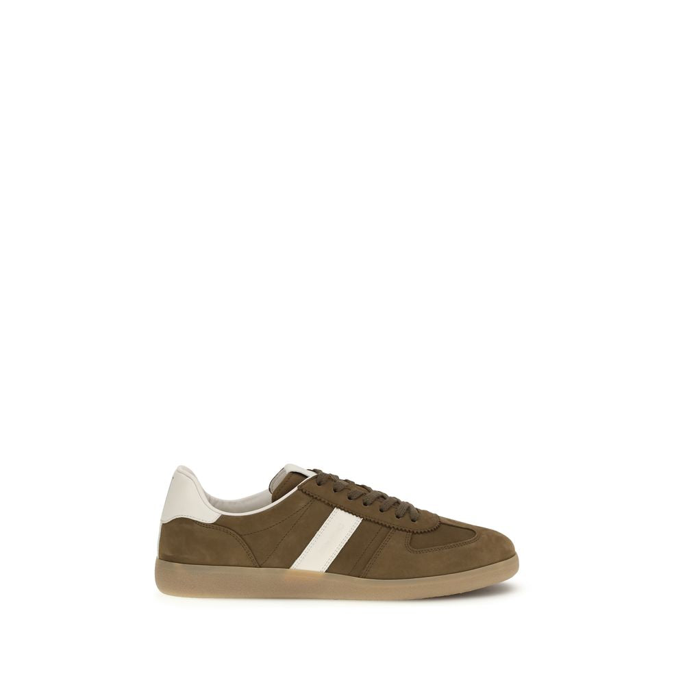 Tom Ford Brown Calf Leather Bos Taurus Low Top Sneakers