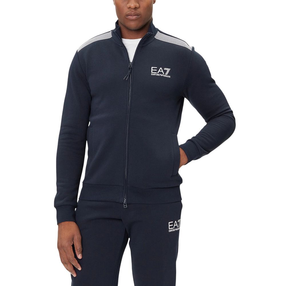 EA7 Emporio Armani Blue Cotton Sweatsuit