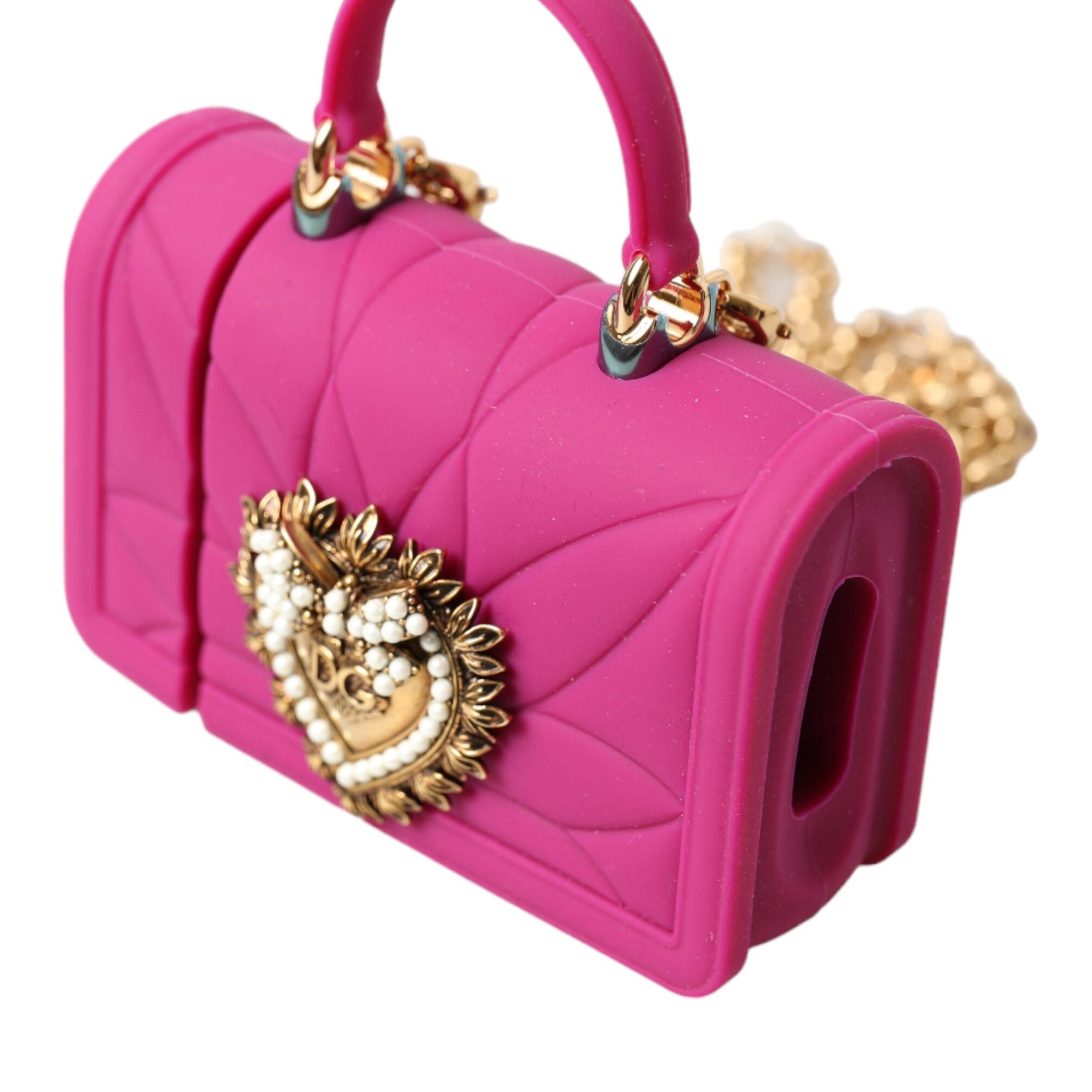 Dolce & Gabbana Gold Synthetic Airpod Holder
