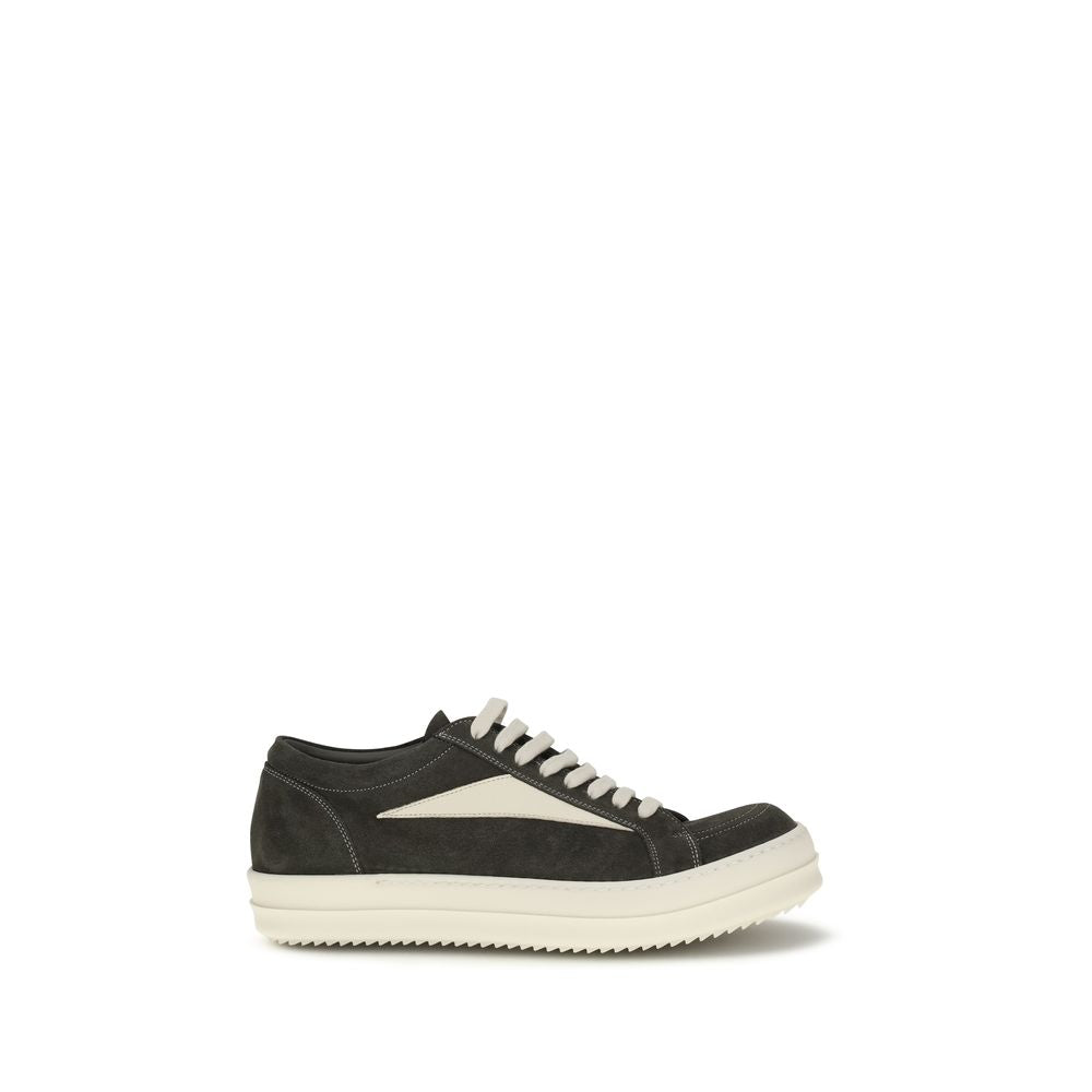 Rick Owens Black Cotton High Top Sneakers