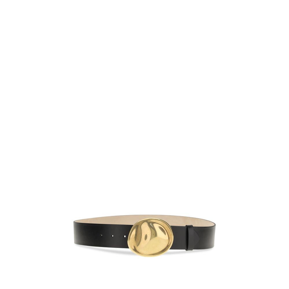 Khaite Black Calf Leather Bos Taurus Belt
