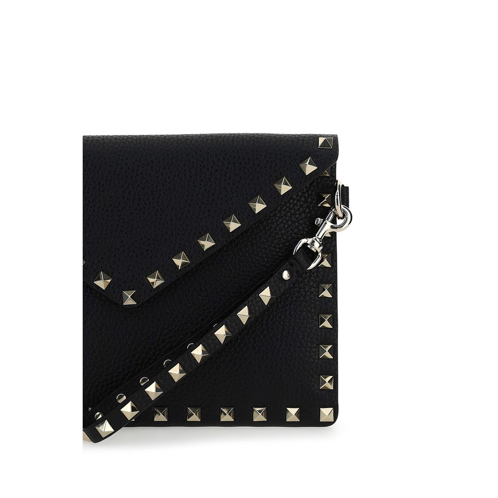 Valentino Garavani Black Calf Leather Bos Taurus Accessories