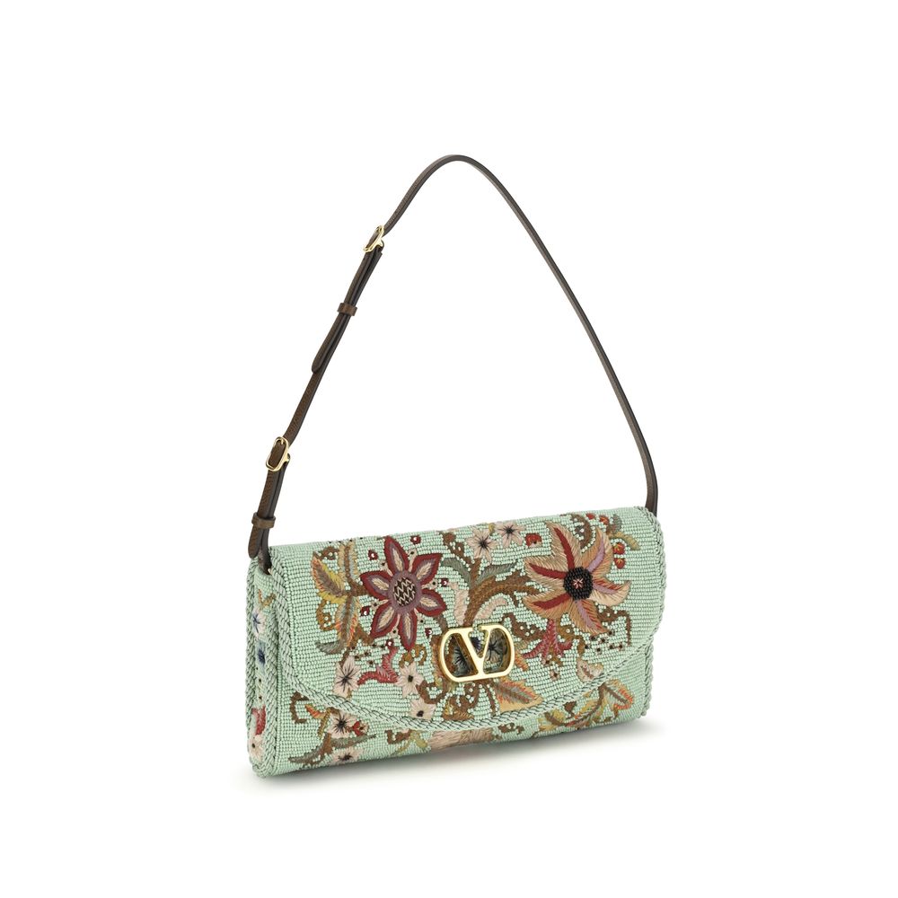 Valentino Garavani Multicolor Silk Clutch Bag