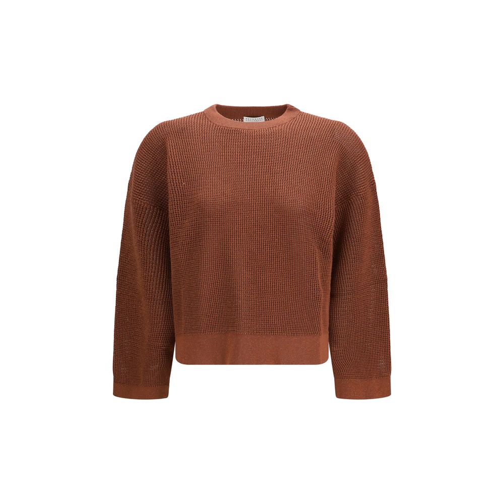 Brunello Cucinelli Bordeaux Cotton Sweatshirt