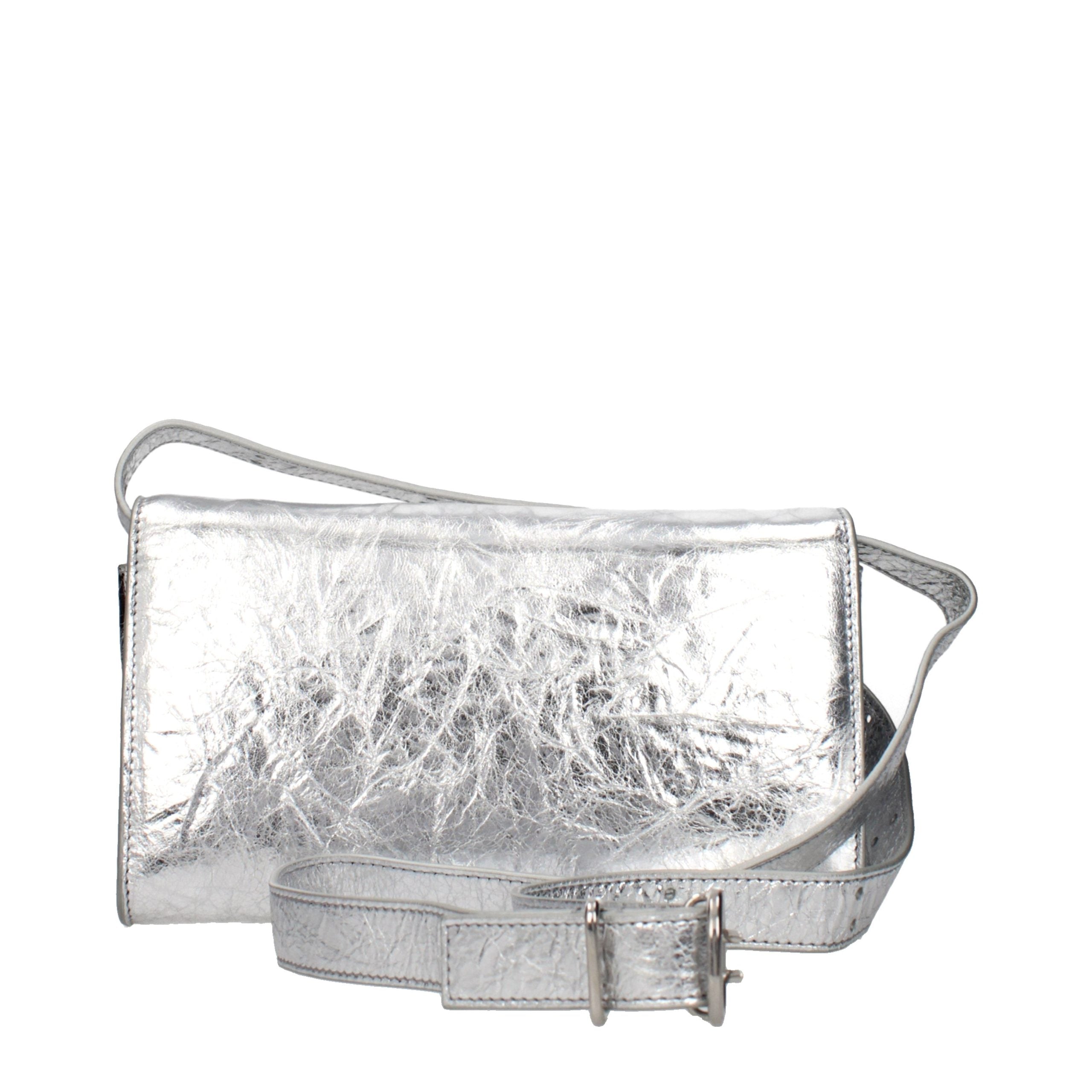 Jil Sander Gray Leather Crossbody Bag