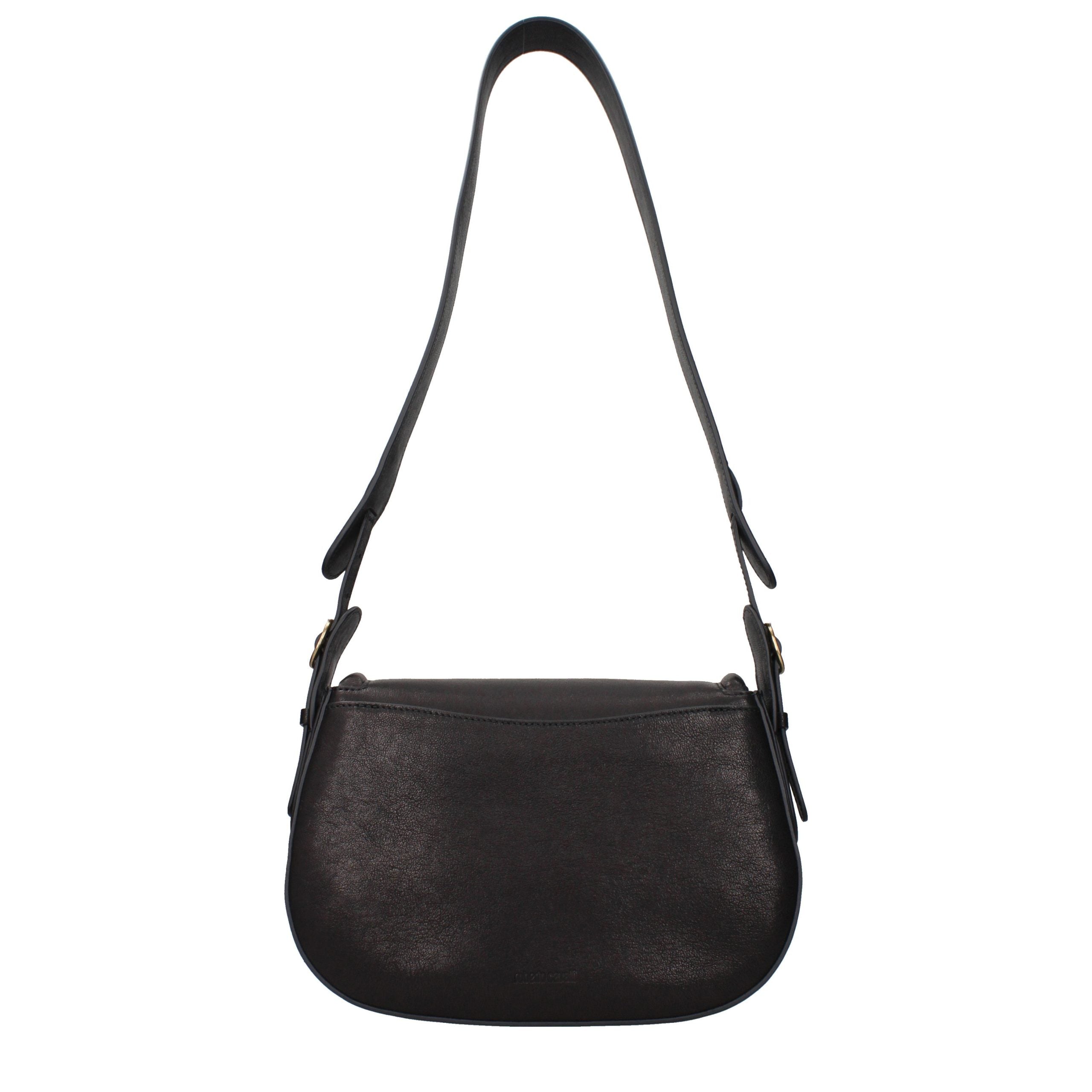 Roberto Cavalli Black Leather Shoulder Bag