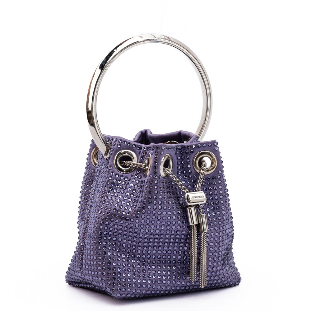Jimmy Choo Purple Bon Bon Micro Crystals Bucket