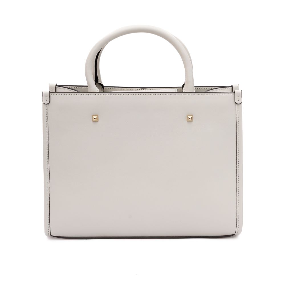 Jimmy Choo White Avenue S Tote Leather Handbag