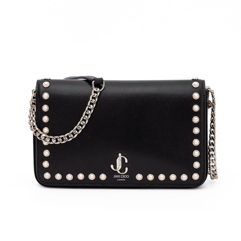 Jimmy Choo Black Leather Crossbody Bag