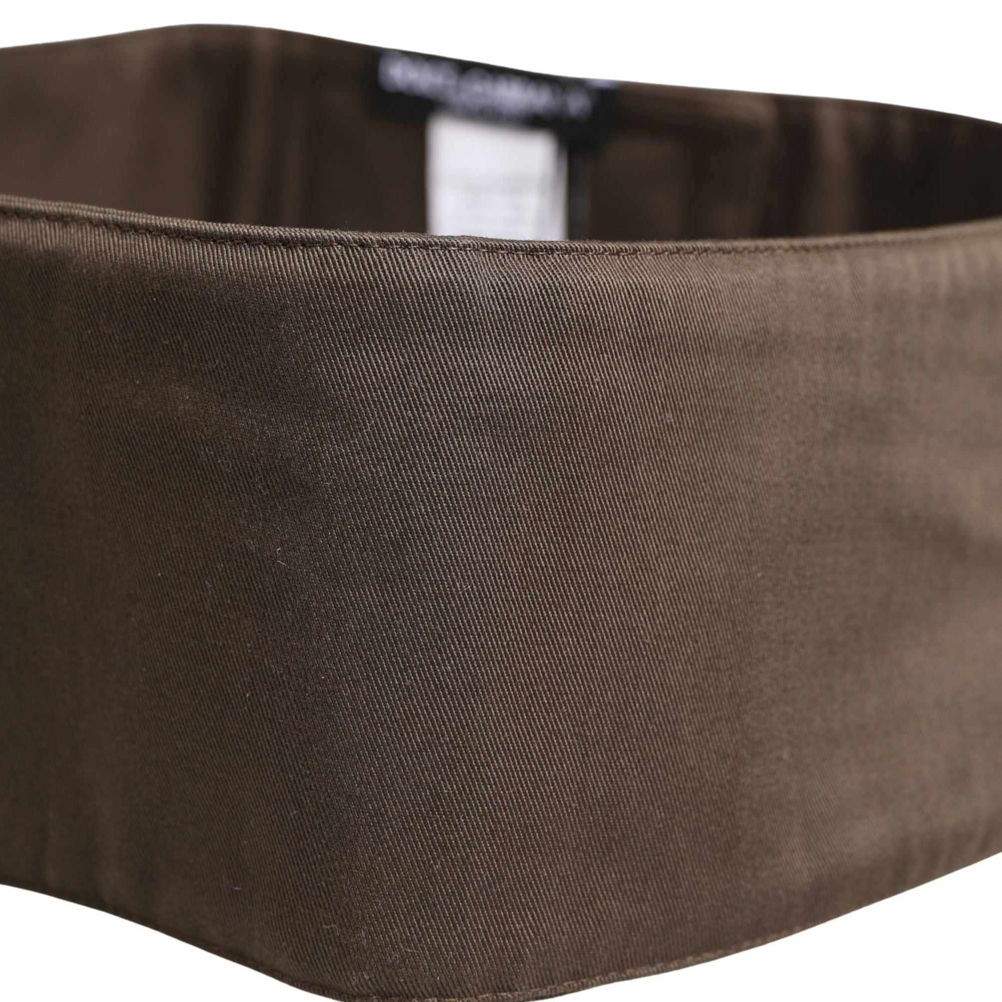 Dolce & Gabbana Brown Viscose Wide Belt Waist Cummerband Men