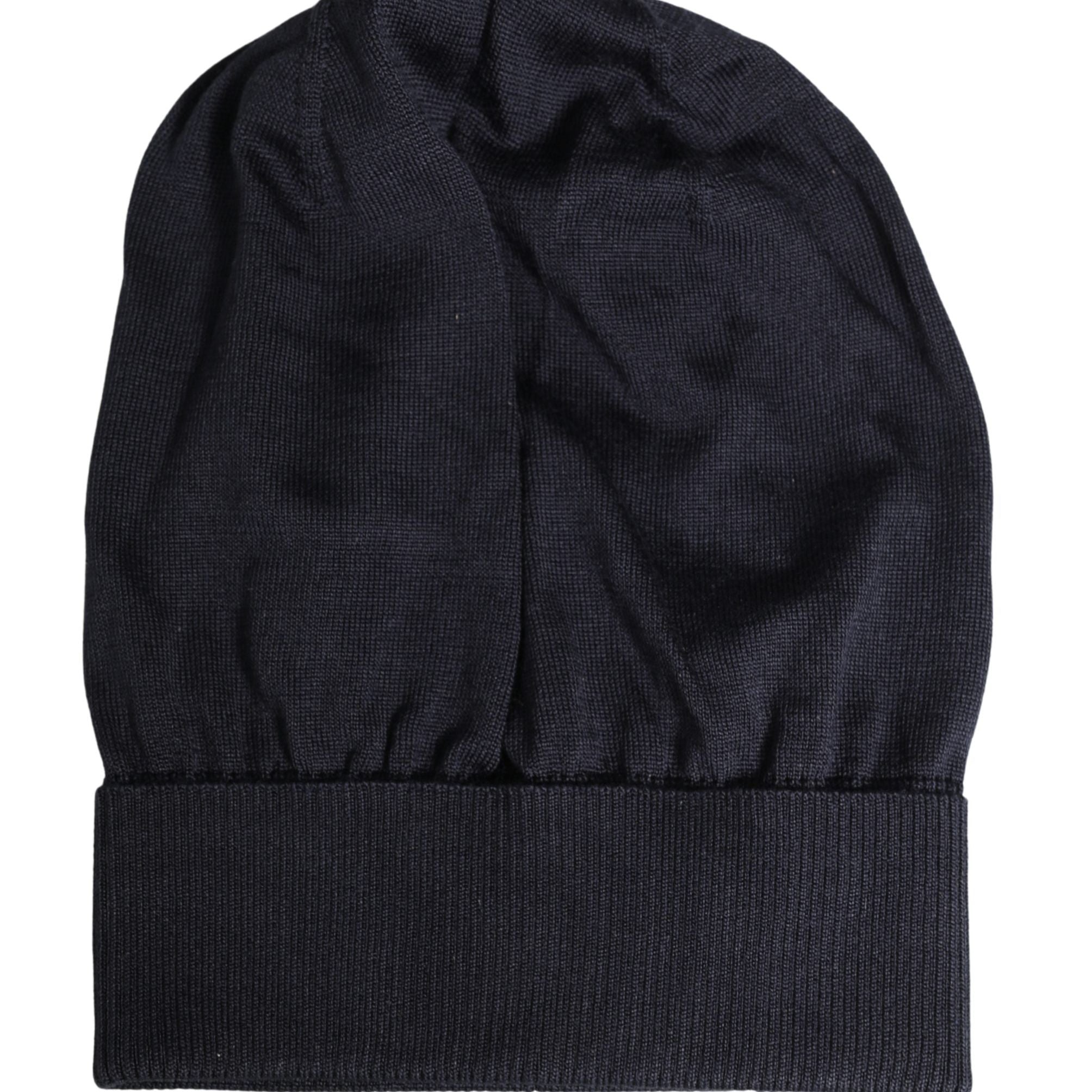 Dolce & Gabbana Black Solid Wool Knitted Winter Beanie Cap Hat