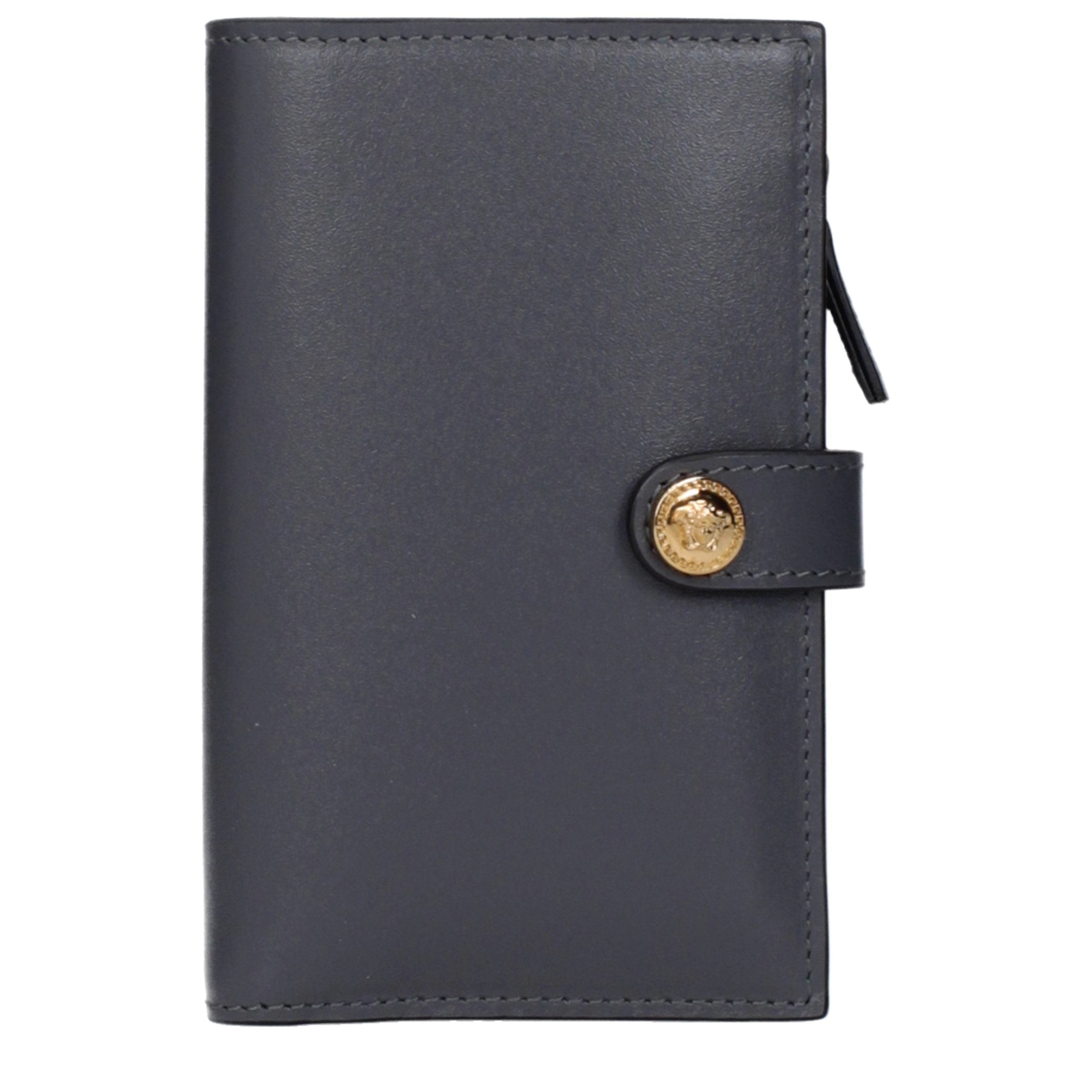 Versace Gray Leather Wallet