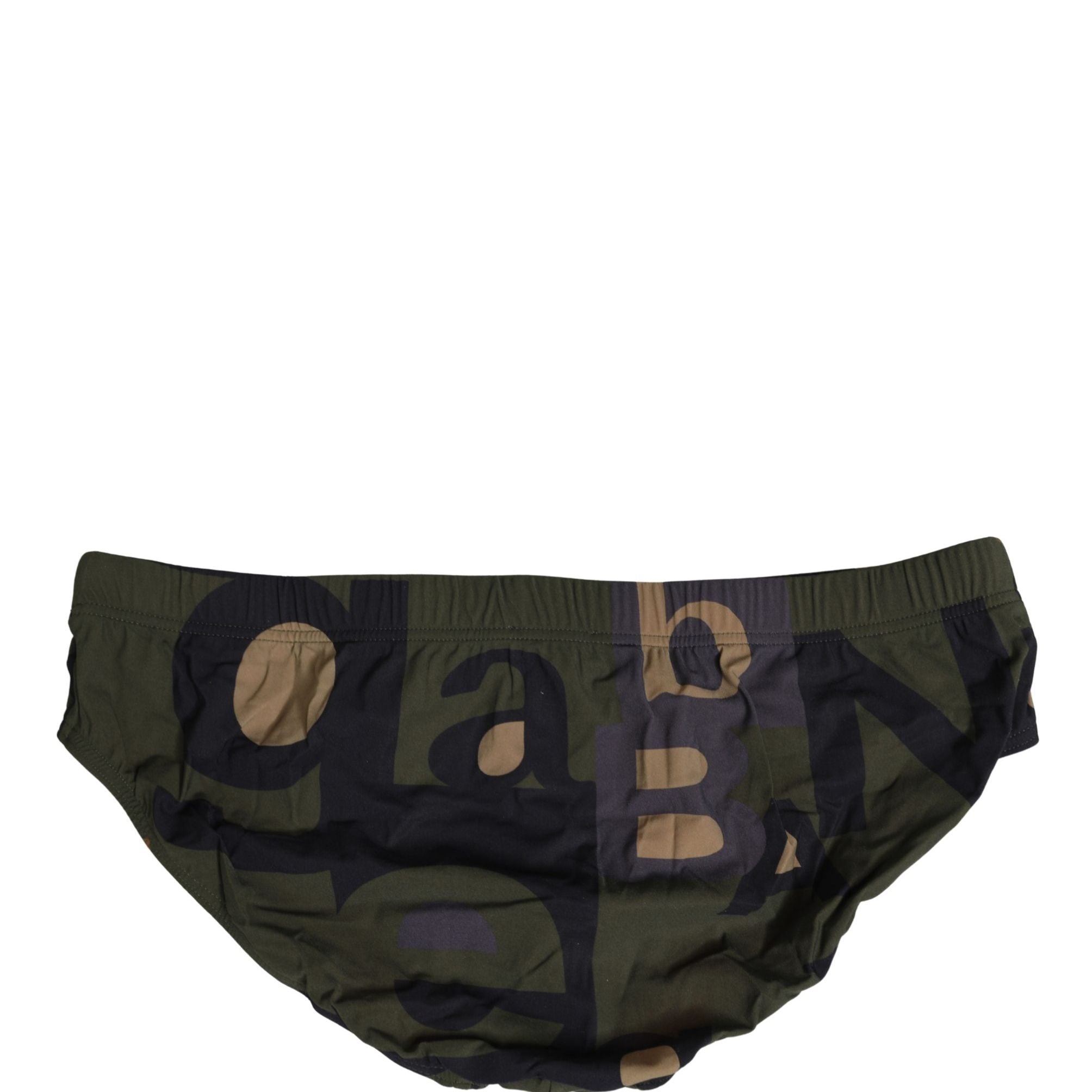 Dolce & Gabbana Multicolor Camouflage High Swim Brief Swimwear