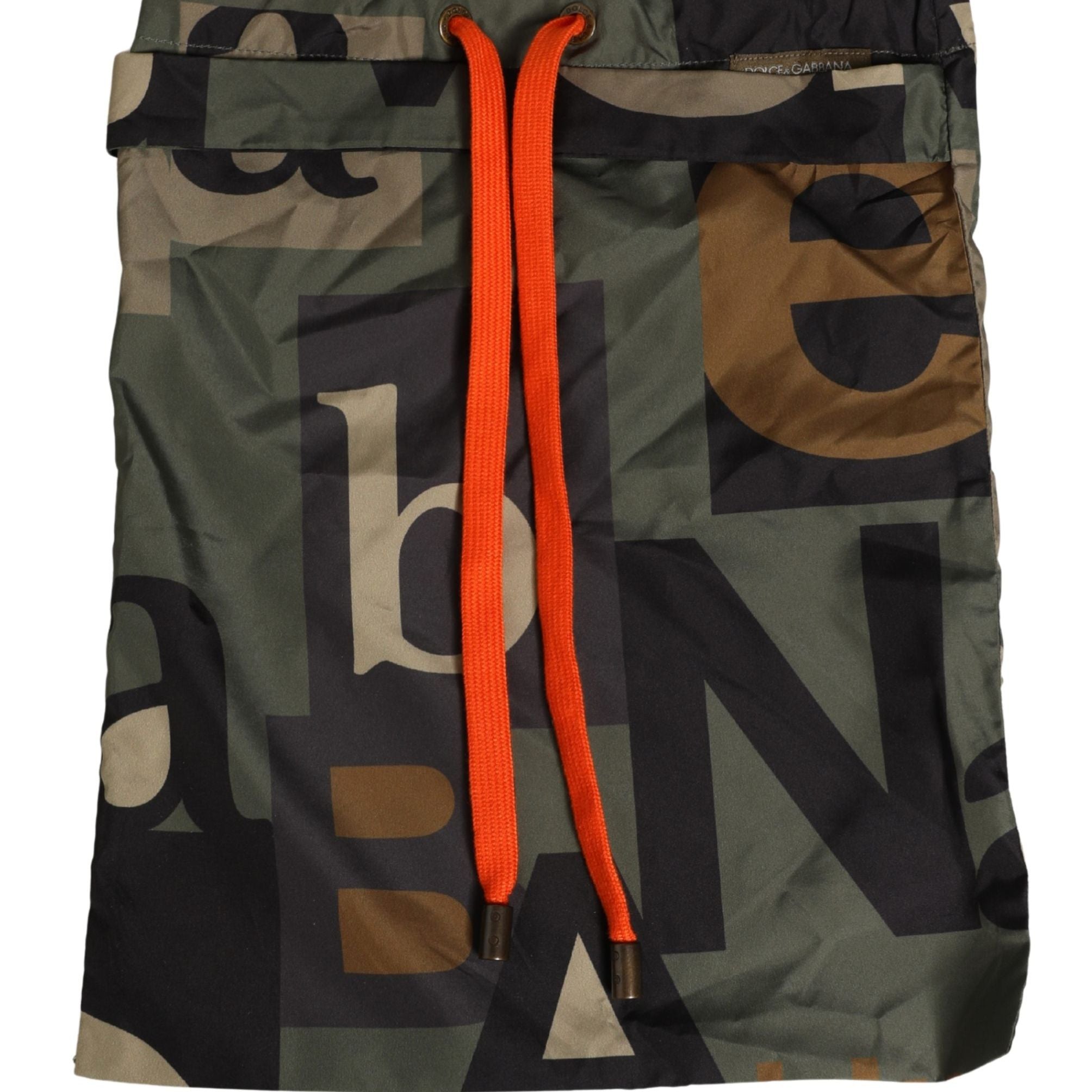 Dolce & Gabbana Multicolor Camouflage High Swim Brief Swimwear