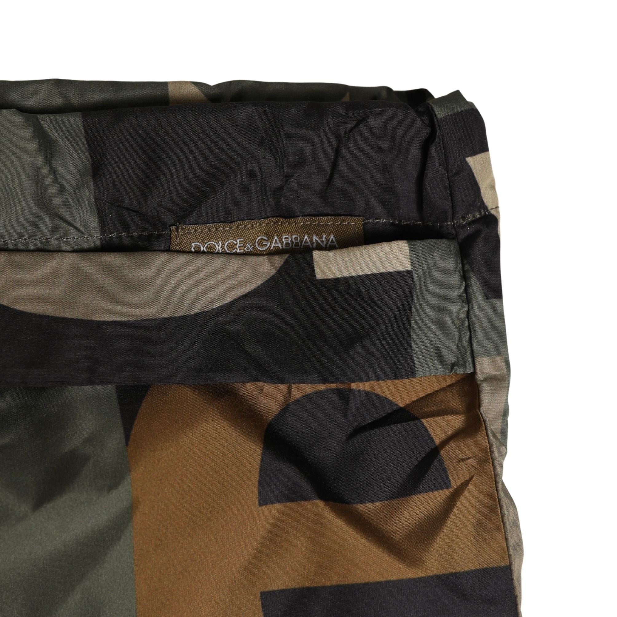 Dolce & Gabbana Multicolor Camouflage High Swim Brief Swimwear