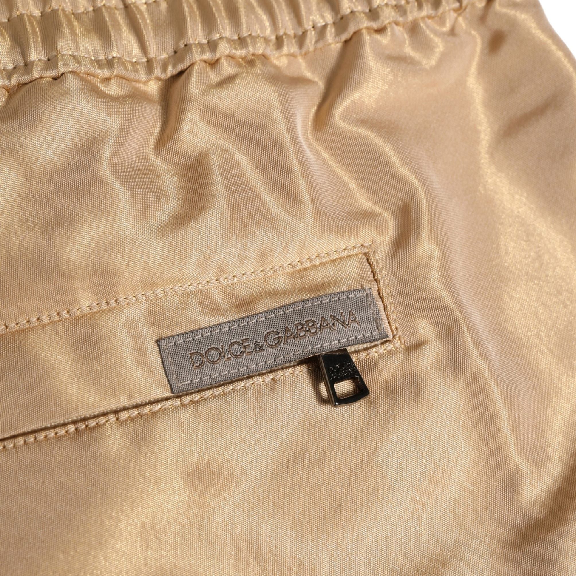 Dolce & Gabbana Beige Polyester Men Boxer Shorts Underwear