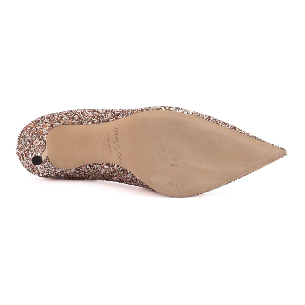 Jimmy Choo Rose Coarse Glitter Love 85 Pumps