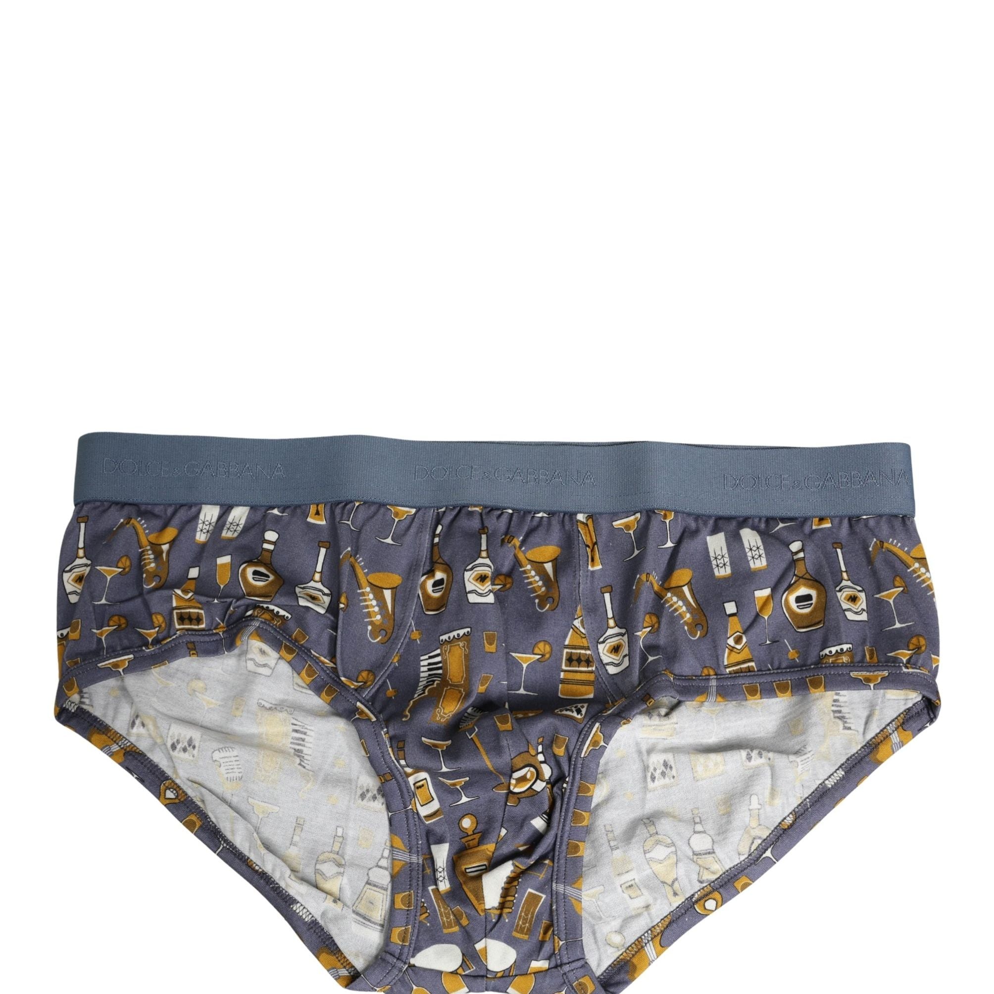 Dolce & Gabbana Gray Jazz Cocktail Men Brando Brief Underwear