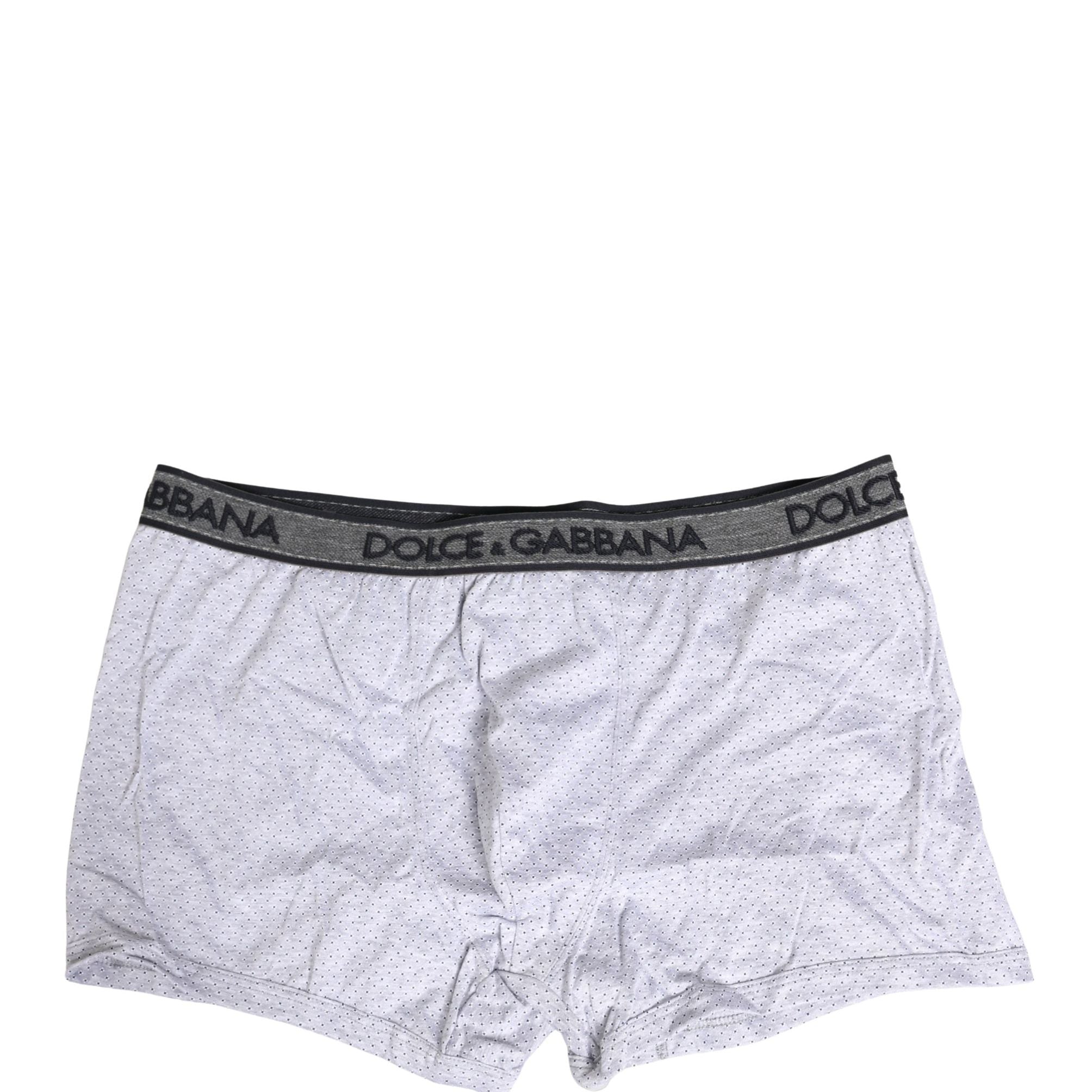 Dolce & Gabbana White Logo Cotton Men Regular Boxer Underwear