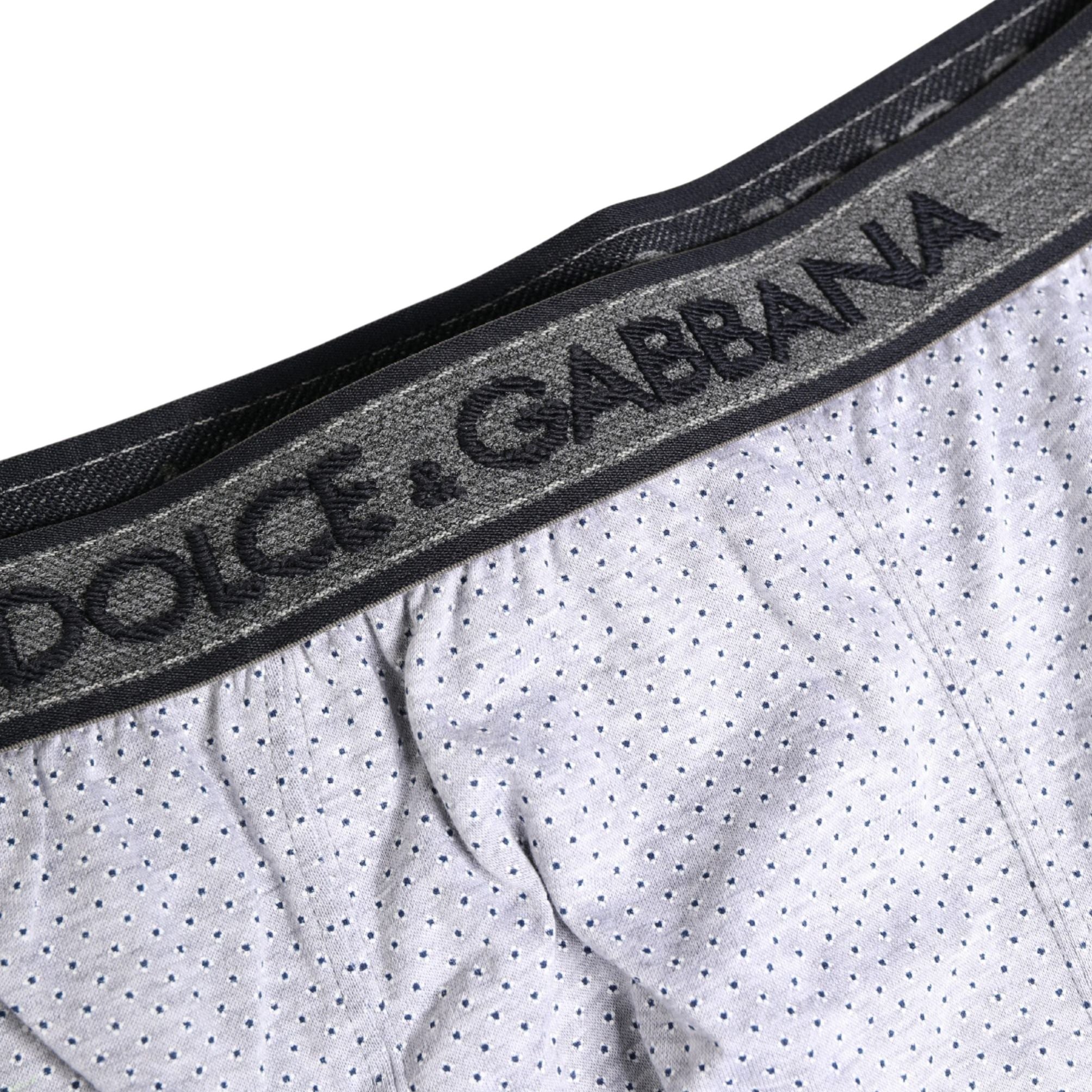 Dolce & Gabbana White Logo Cotton Men Regular Boxer Underwear