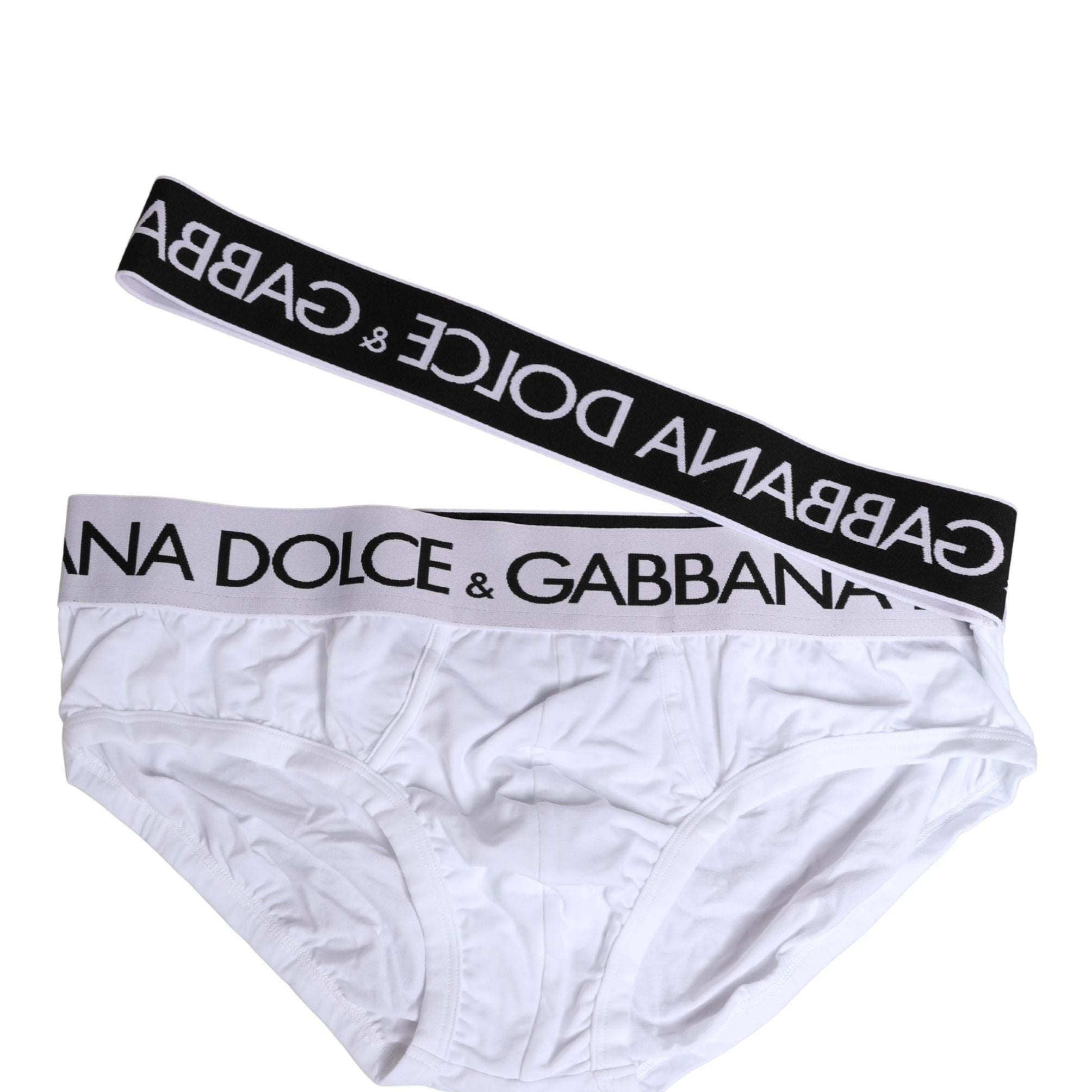 Dolce & Gabbana White Cotton Stretch Brando Brief Underwear