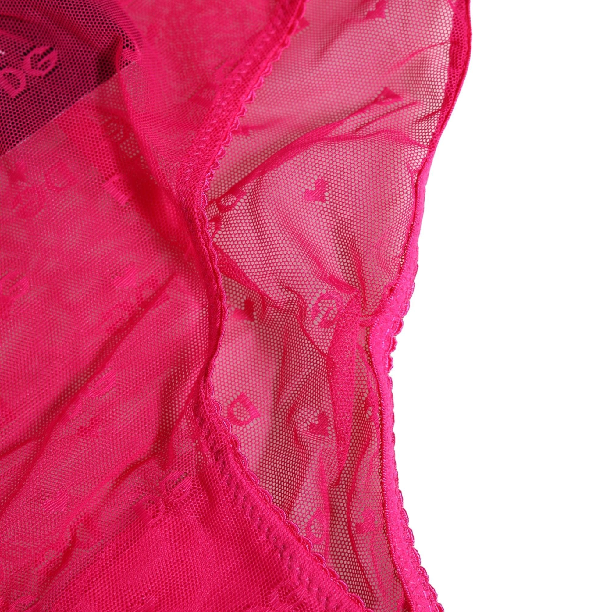 Dolce & Gabbana Pink Lace Cheekini Lingerie Panty Brief Underwear
